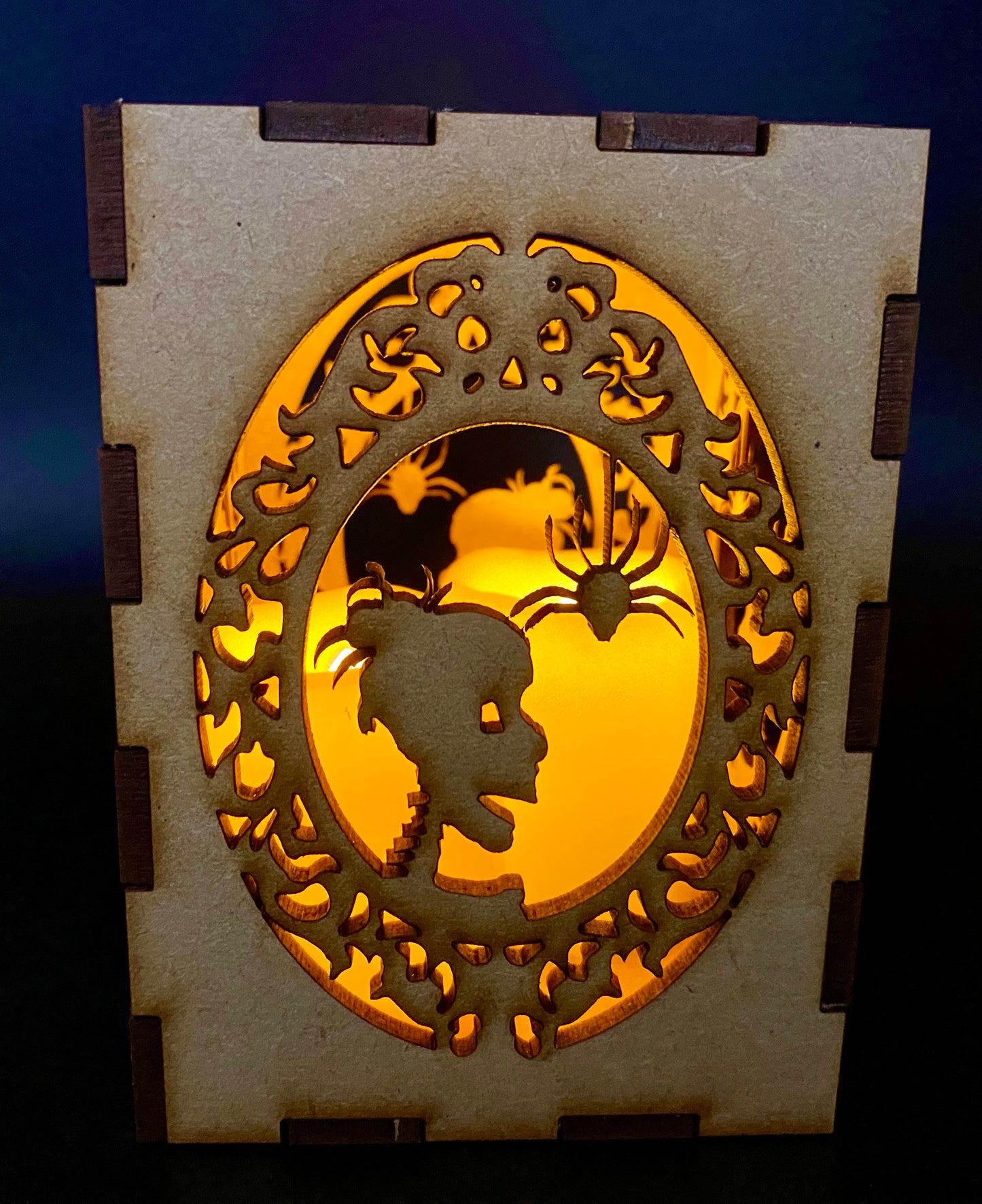 Countess Boney Face Silhouette Small MDF Lantern kit