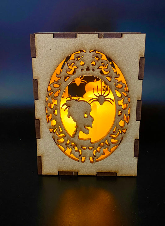 Countess Boney Face Silhouette  Small MDF Lantern kit