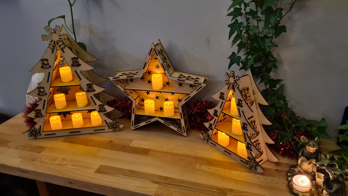 Christmas Tree and Star Display Unit/Shelves
