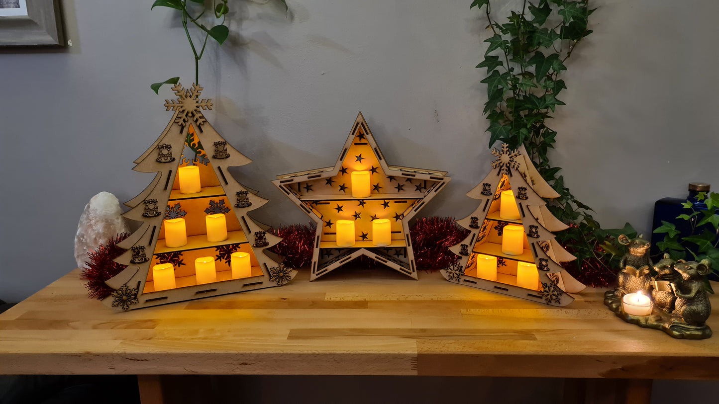 Christmas Tree and Star Display Unit/Shelves