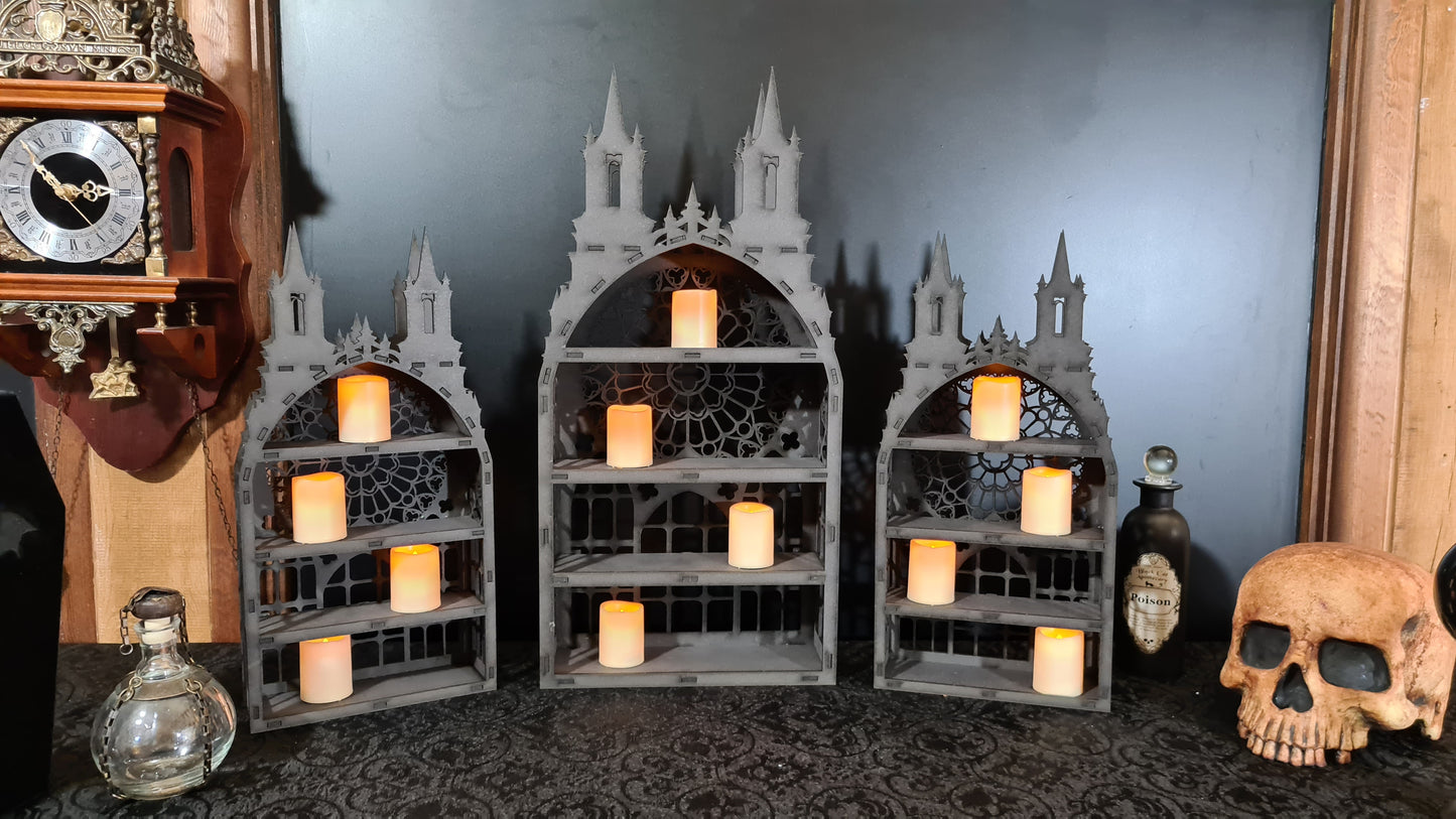 Crystal display Shelf, Castle shelf, Gothic Display Cabinet, Gothic Decor, Crystal display cabinet, display cabinet, Gothic shelving