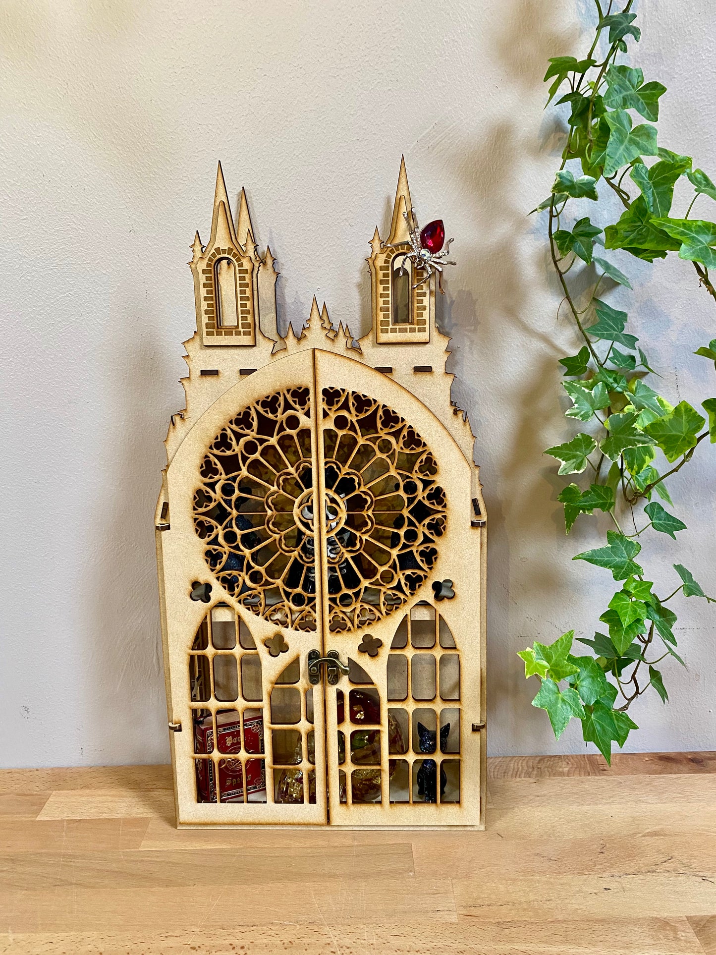 2 Shelf Gothic Display Shelf, Castle Shelf, Gothic Display Cabinet, Gothic Decor, Crystal Display Cabinet, Display Cabinet, Gothic Shelving