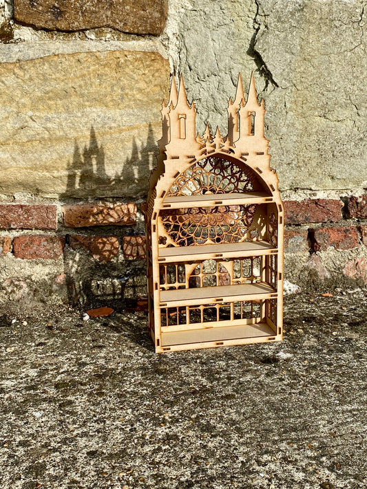 Crystal Display Shelf, Castle Shelf, Gothic Display Cabinet,  Gothic Decor, Crystal Display Cabinet, Display Cabinet, Gothic Shelving