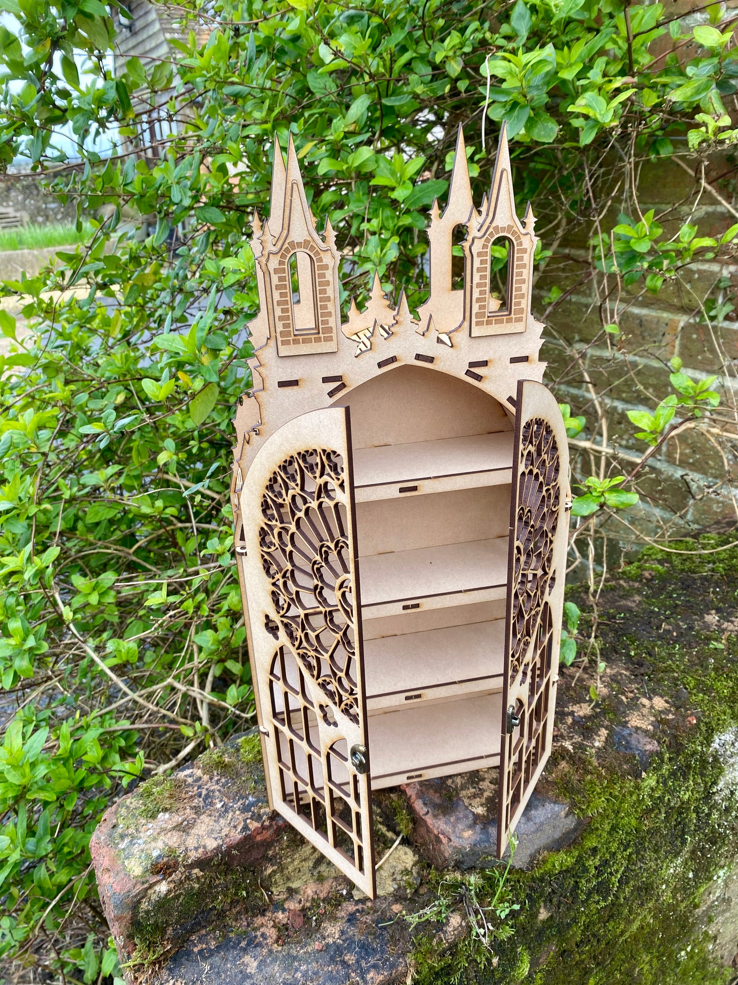 Crystal display Shelf, Castle shelf, Gothic Display Cabinet, Gothic Decor, Crystal display cabinet, display cabinet, Gothic shelving
