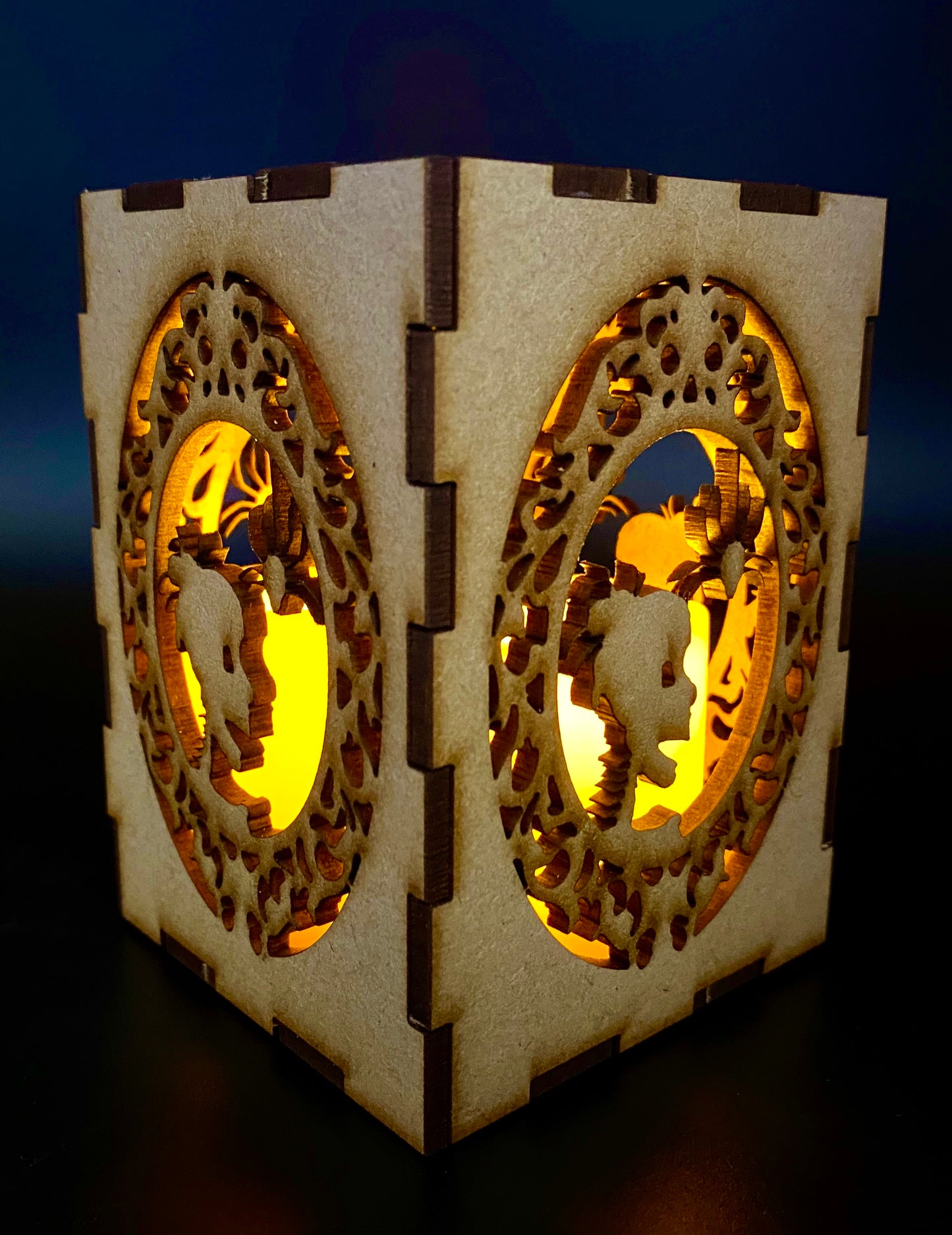 Countess Boney Face Silhouette Small MDF Lantern kit