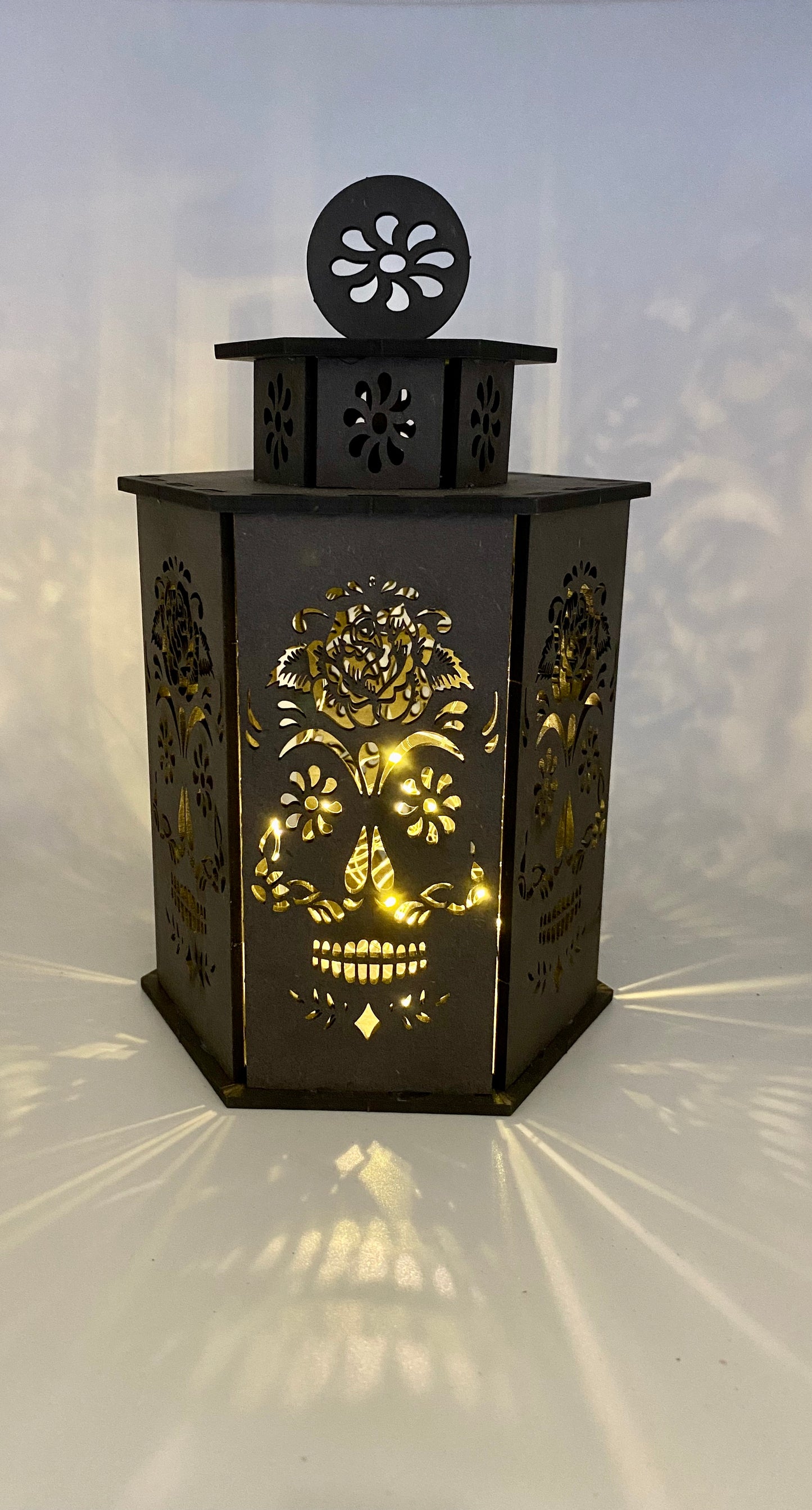 Sugar Skull Lantern MDF Large