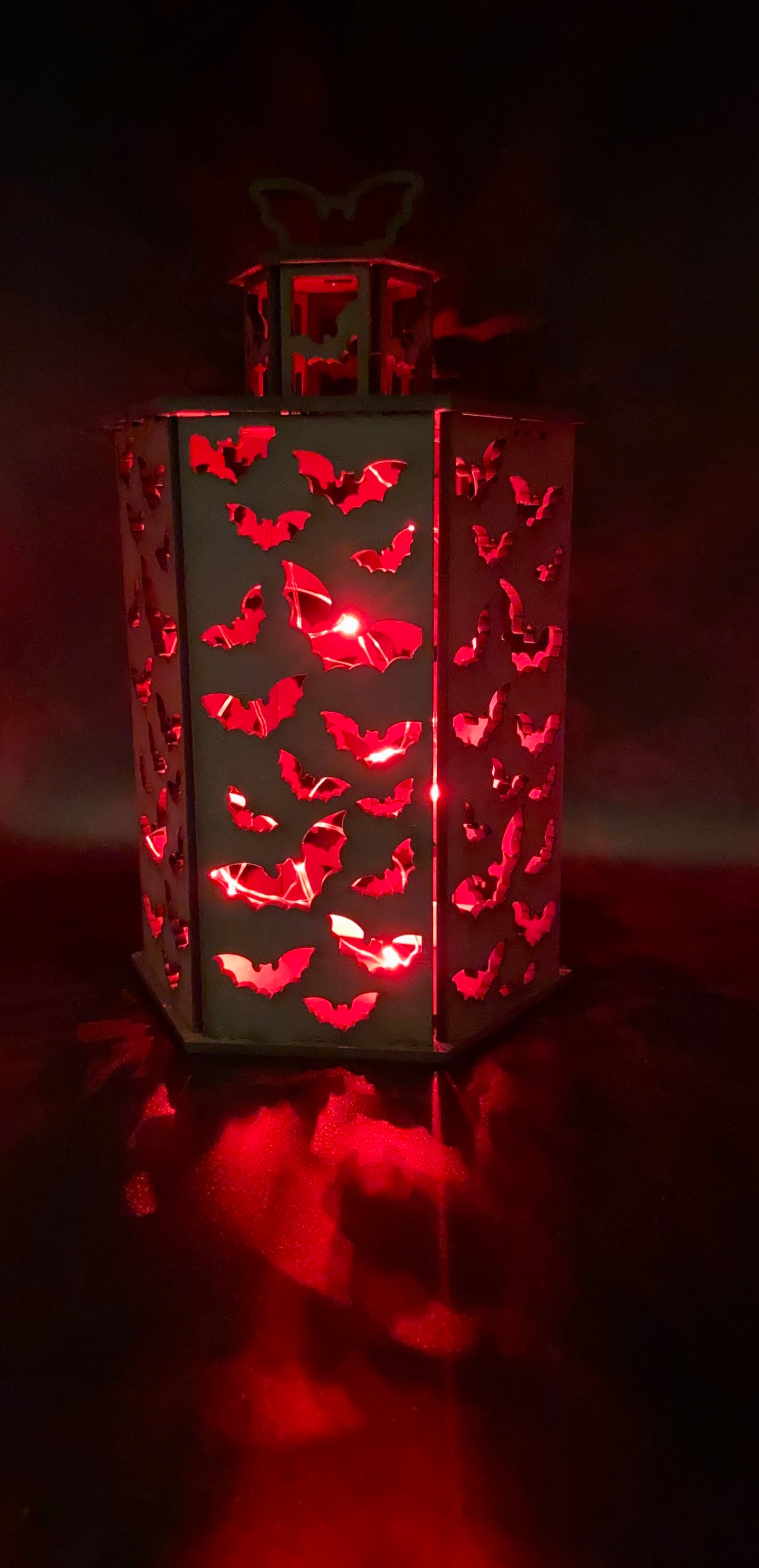 Bat Night Light, Lantern, Halloween, Gothic, Night light, Bedroom light, Themed light, Themed night light, Flying bats, Bat decor