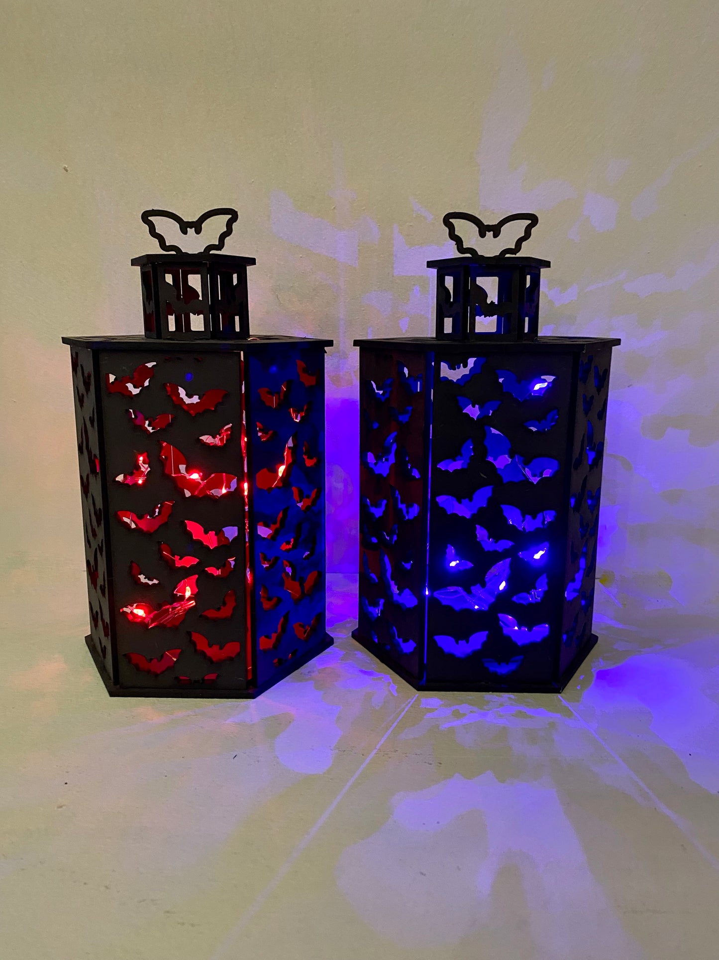 Bat Night Light, Lantern, Halloween, Gothic, Night light, Bedroom light, Themed light, Themed night light, Flying bats, Bat decor