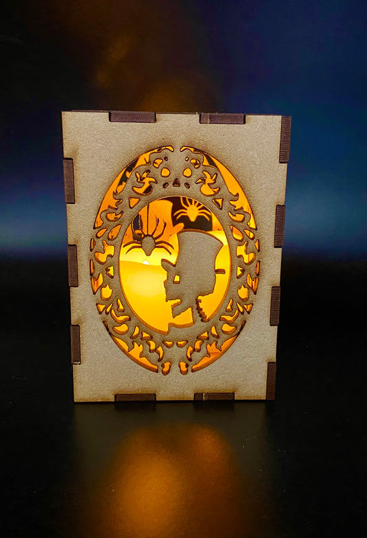 Count Boney Face Silhouette  Small MDF Lantern kit