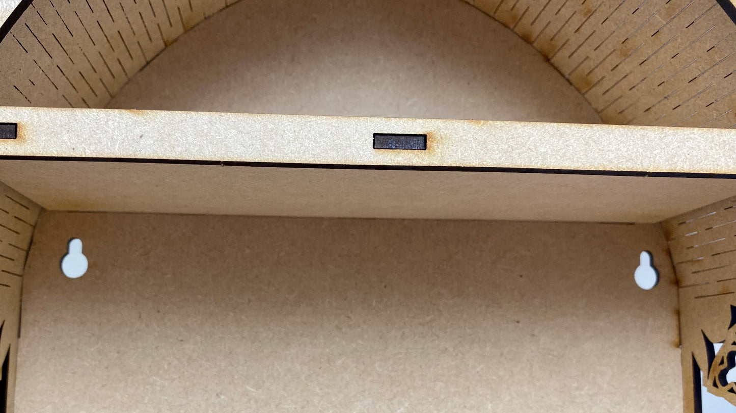 Crystal Display Shelf, Castle Shelf, Gothic Display Cabinet, Gothic Decor, Crystal Display Cabinet, Display Cabinet, Gothic Shelving