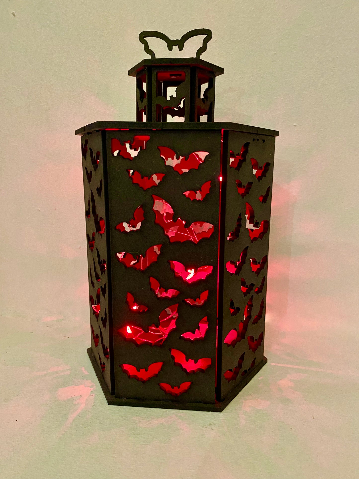 Bat Night Light, Lantern, Halloween, Gothic, Night light, Bedroom light, Themed light, Themed night light, Flying bats, Bat decor
