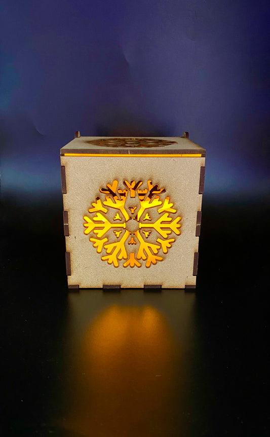 Large Snowflake  MDF Craft Kit Night Light