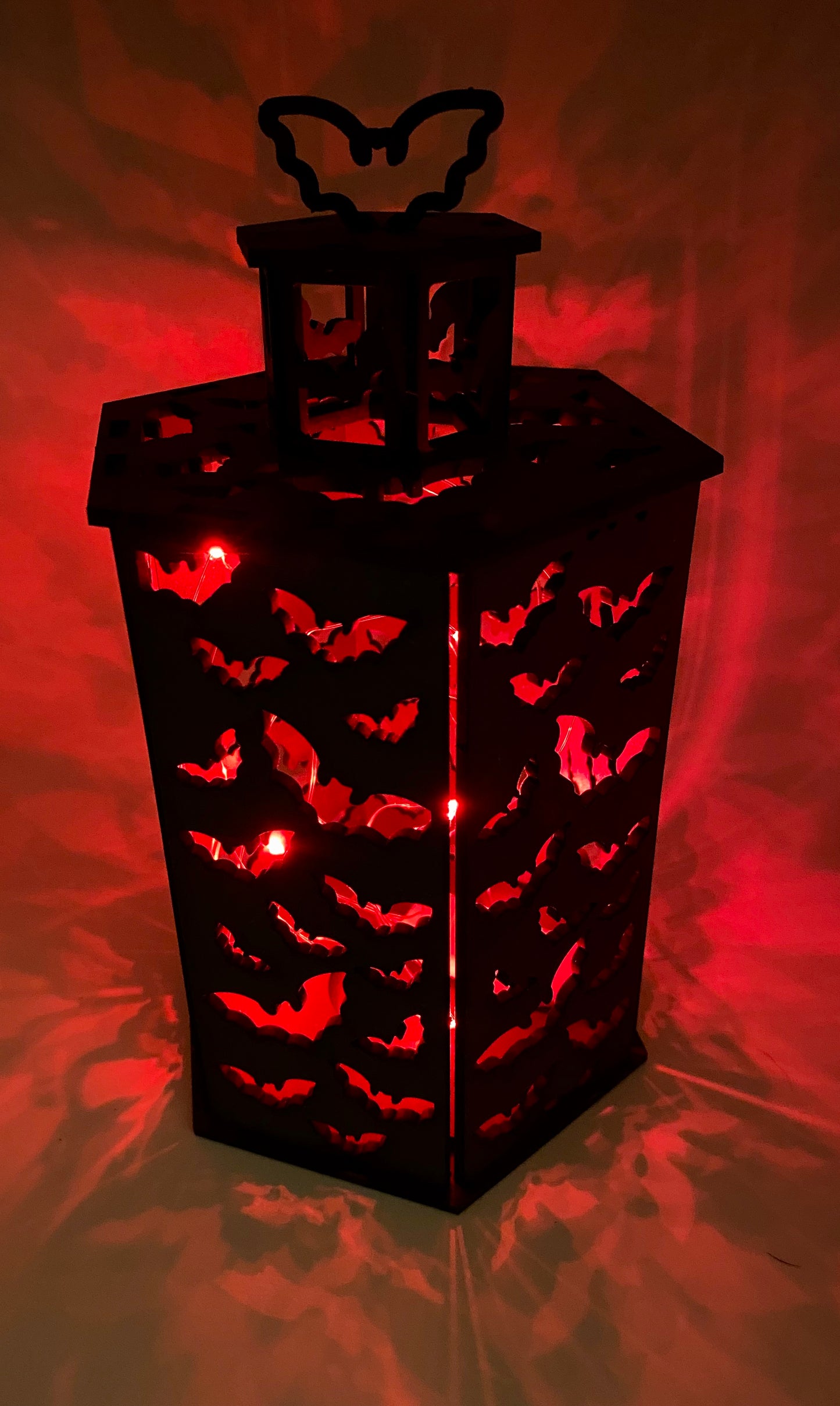 Bat Night Light, Lantern, Halloween, Gothic, Night light, Bedroom light, Themed light, Themed night light, Flying bats, Bat decor