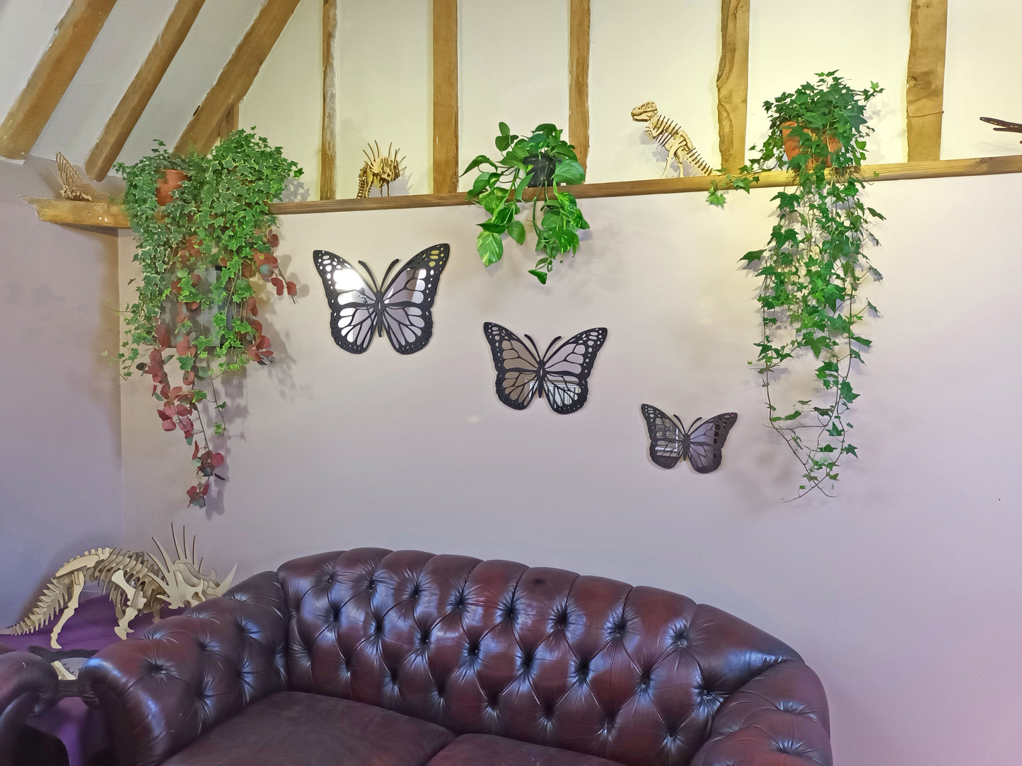 Butterfly Mirrors Set of 3 Animal Mirror décor.