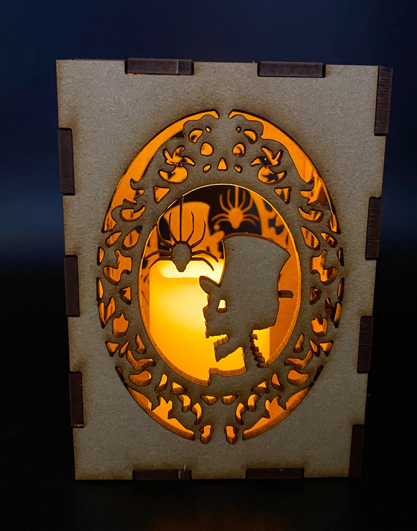 Count Boney Face Silhouette Small MDF Lantern kit