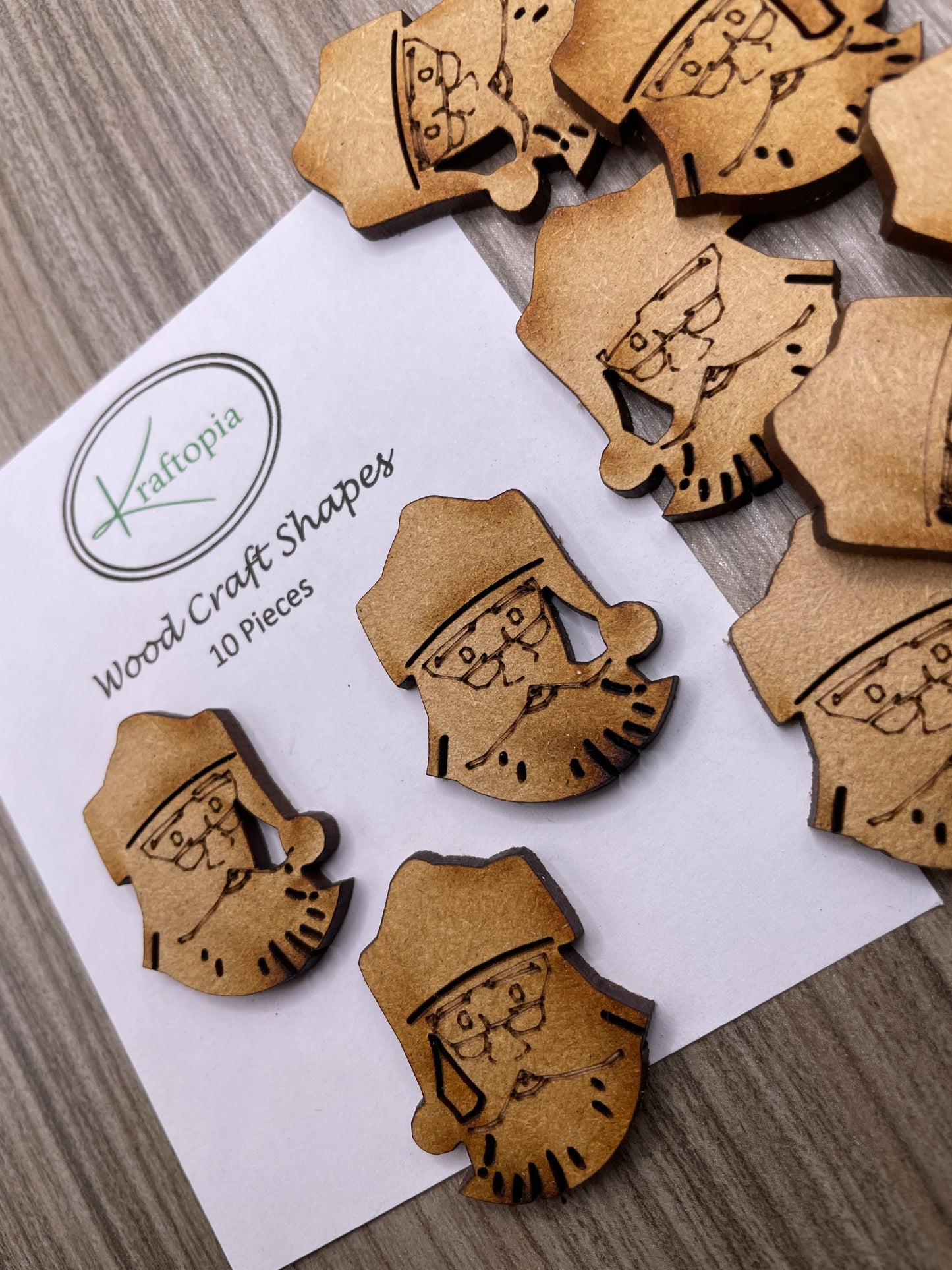 Father Christmas Santa MDF Pendant Craft Blanks