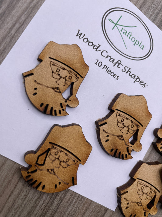 Father Christmas Santa MDF Pendant Craft Blanks
