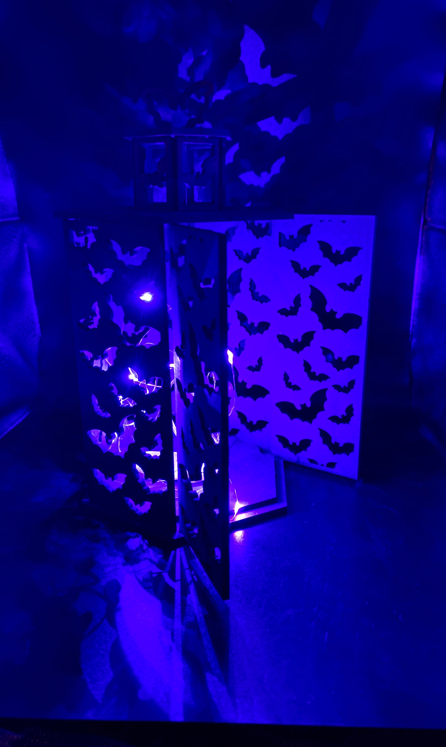 Bat Night Light, Lantern, Halloween, Gothic, Night light, Bedroom light, Themed light, Themed night light, Flying bats, Bat decor