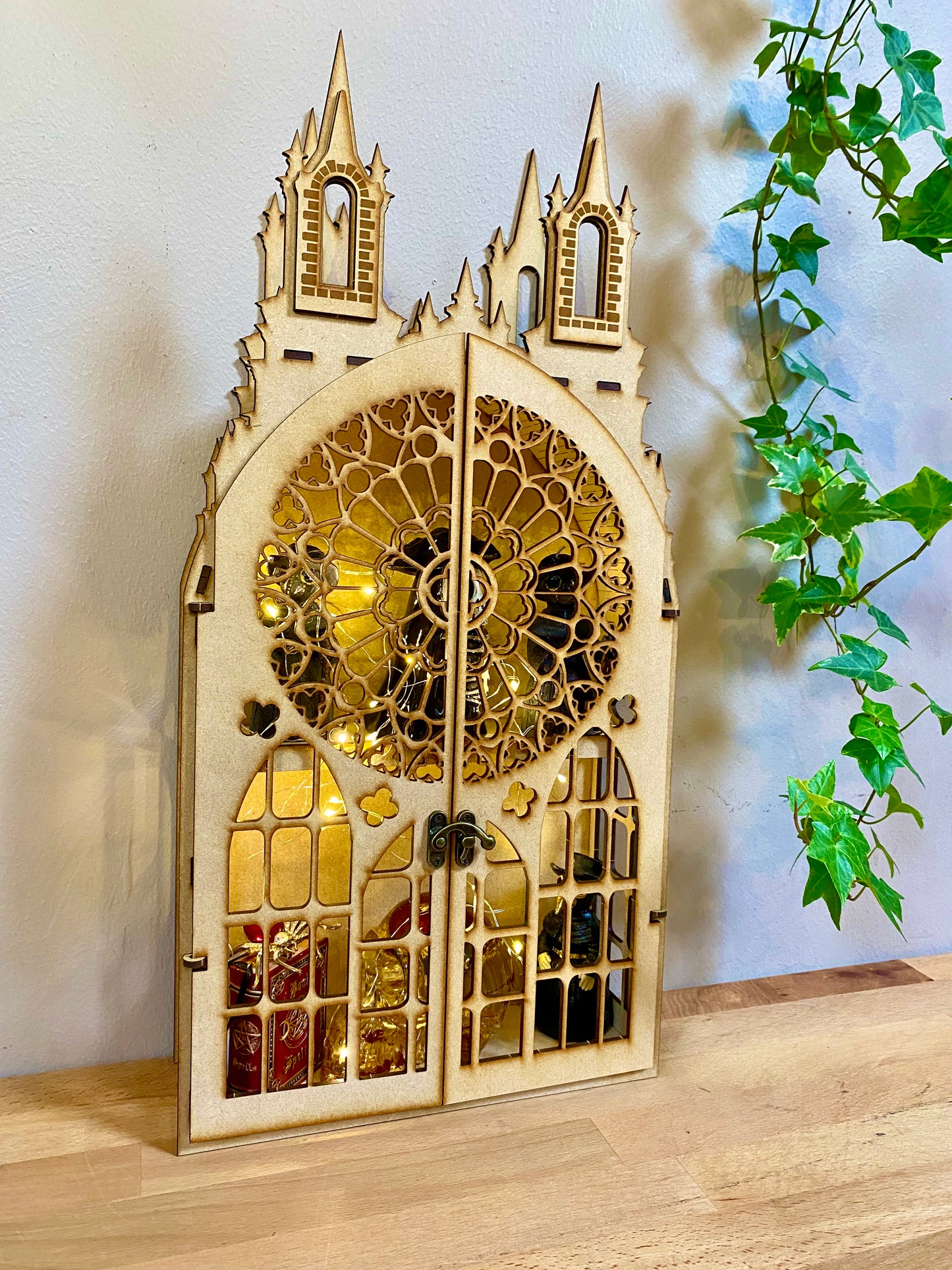 2 Shelf Gothic Display Shelf, Castle Shelf, Gothic Display Cabinet, Gothic Decor, Crystal Display Cabinet, Display Cabinet, Gothic Shelving