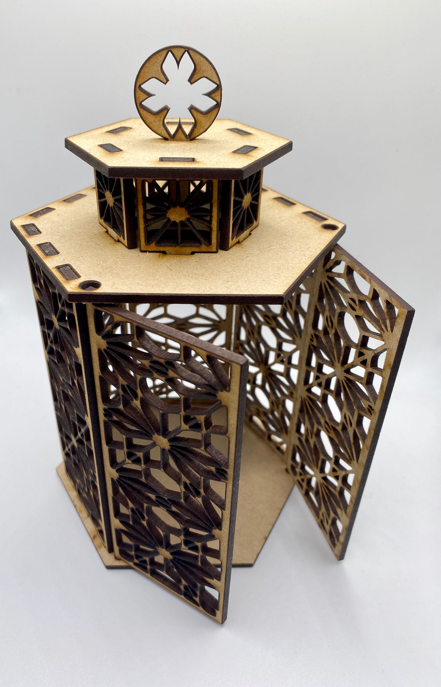 Baroque Pattern Lantern MDF Craft Kit - Large