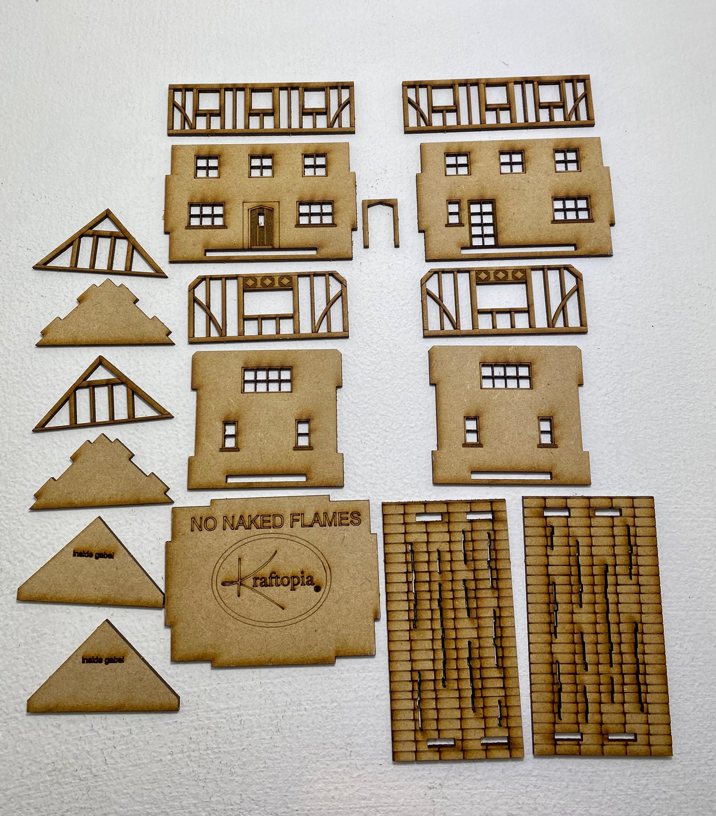 Tudor House 2 Storey MDF Craft kit.