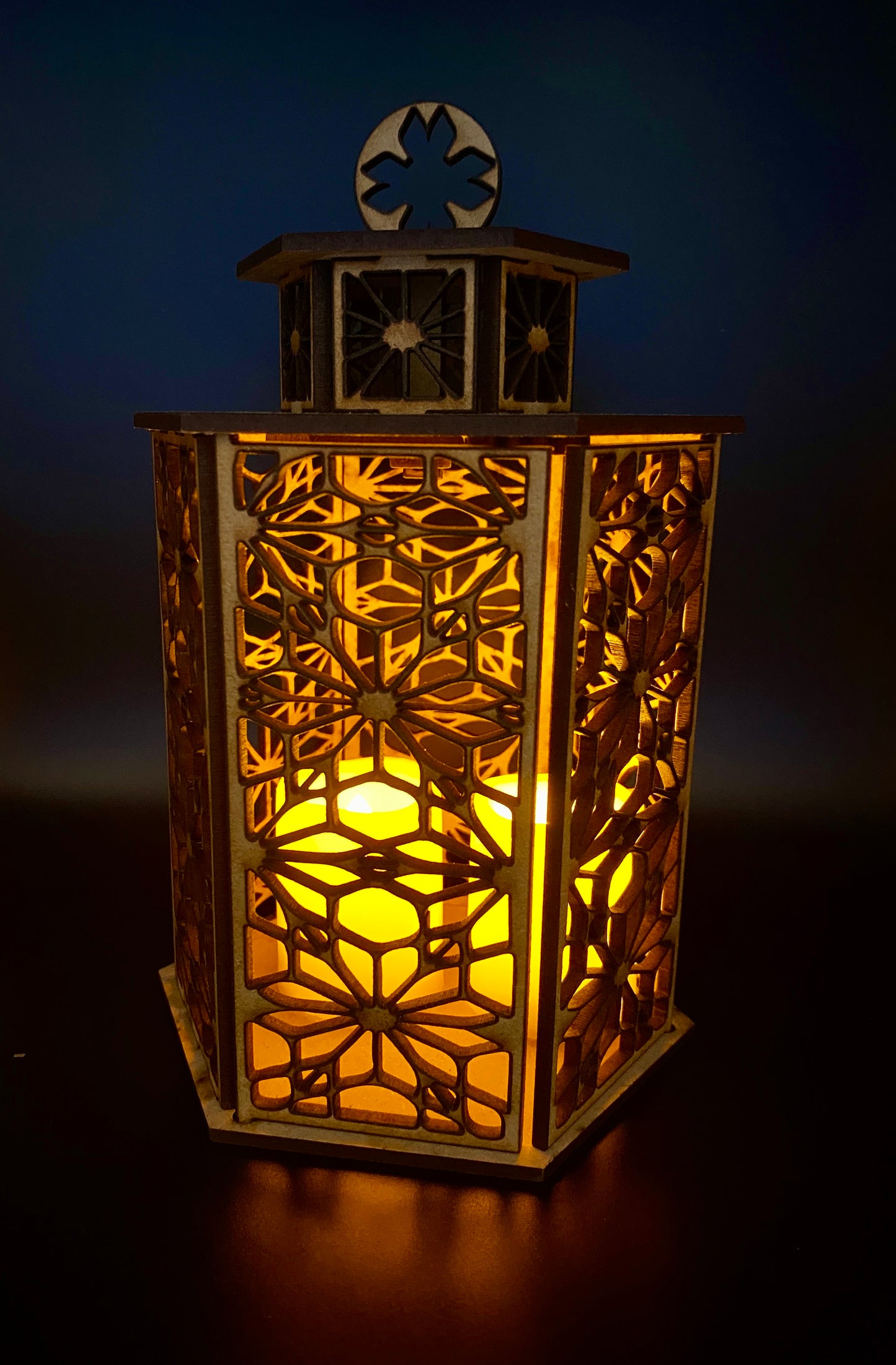 Baroque Pattern Lantern MDF Craft Kit - Large