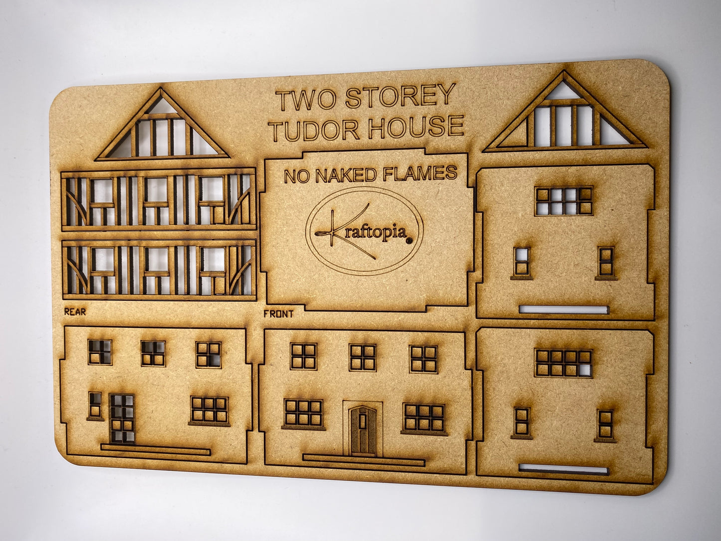 Tudor House 2 Storey MDF Craft kit.