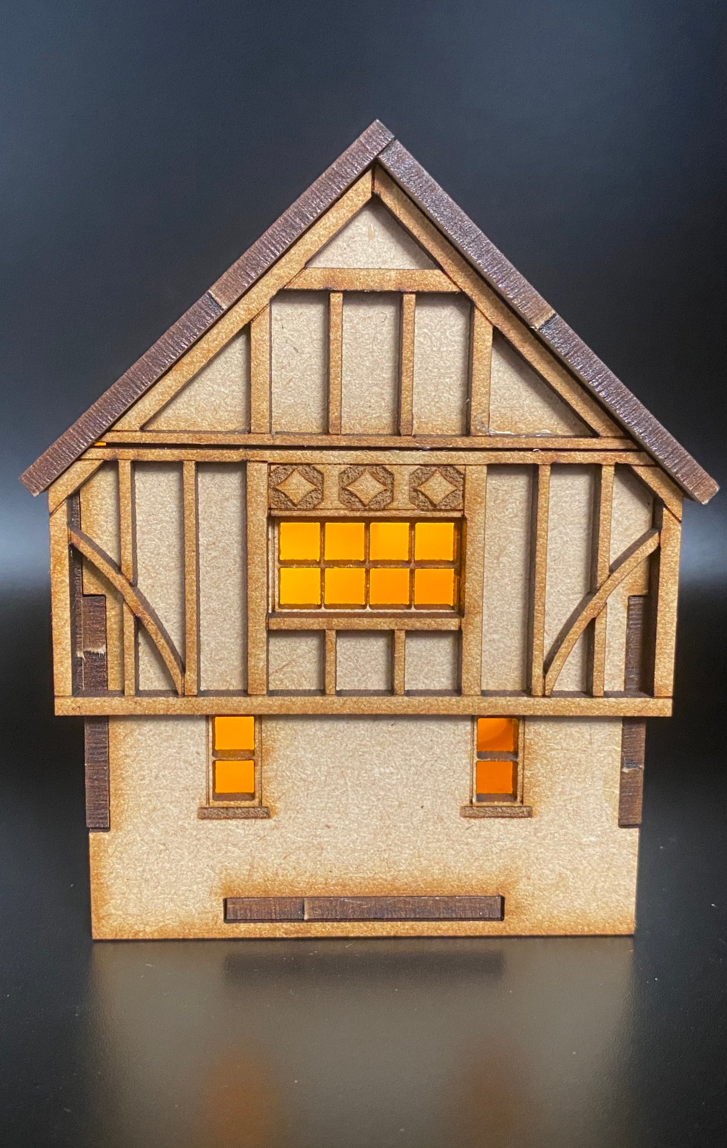 Tudor House 2 Storey MDF Craft kit.