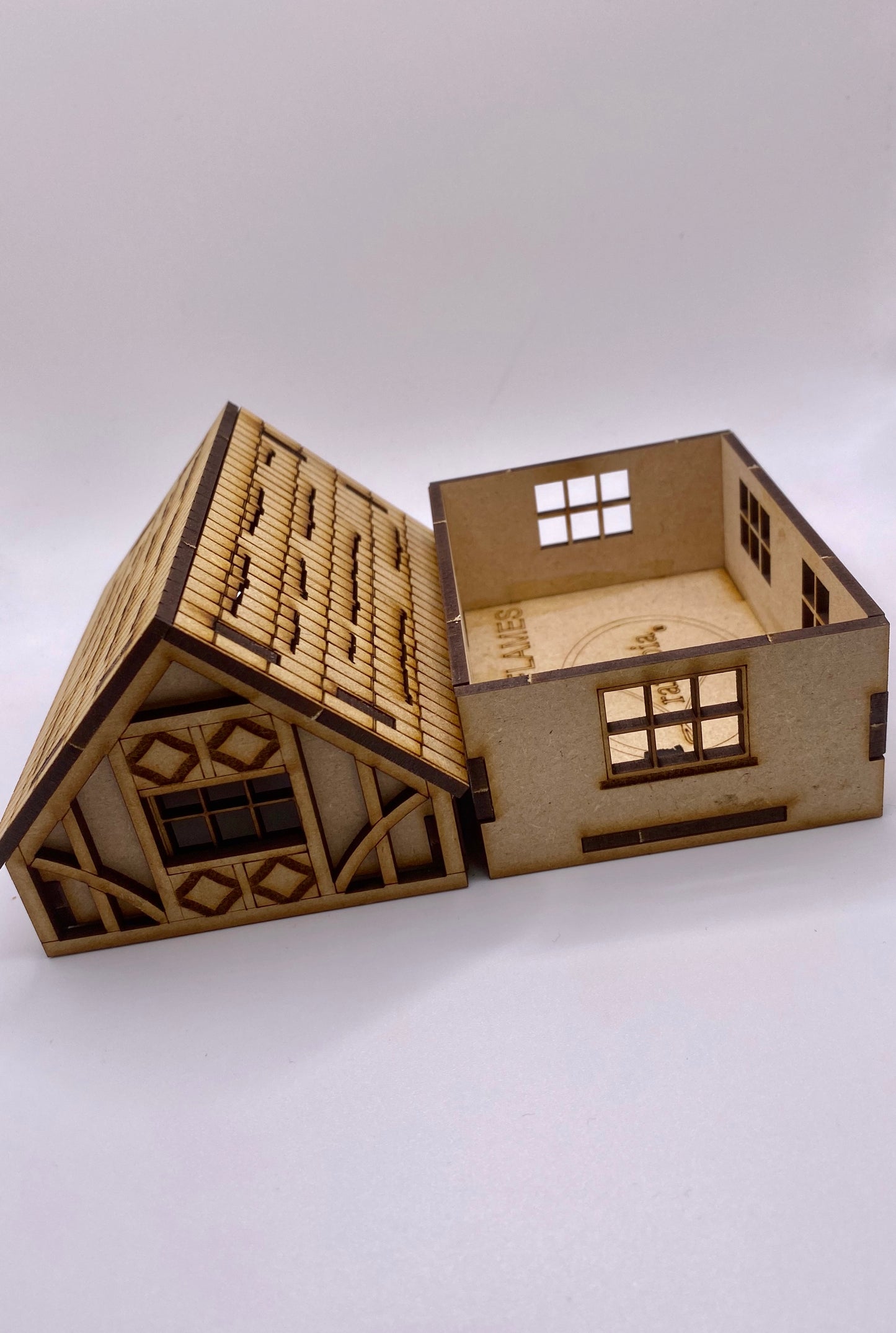 Tudor House 1.5 Storey MDF Craft Kit .