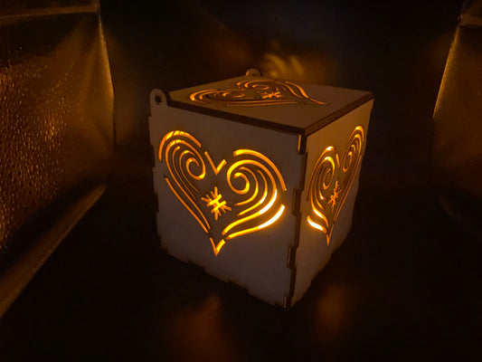 Scroll Heart MDF Craft Kit Night Light