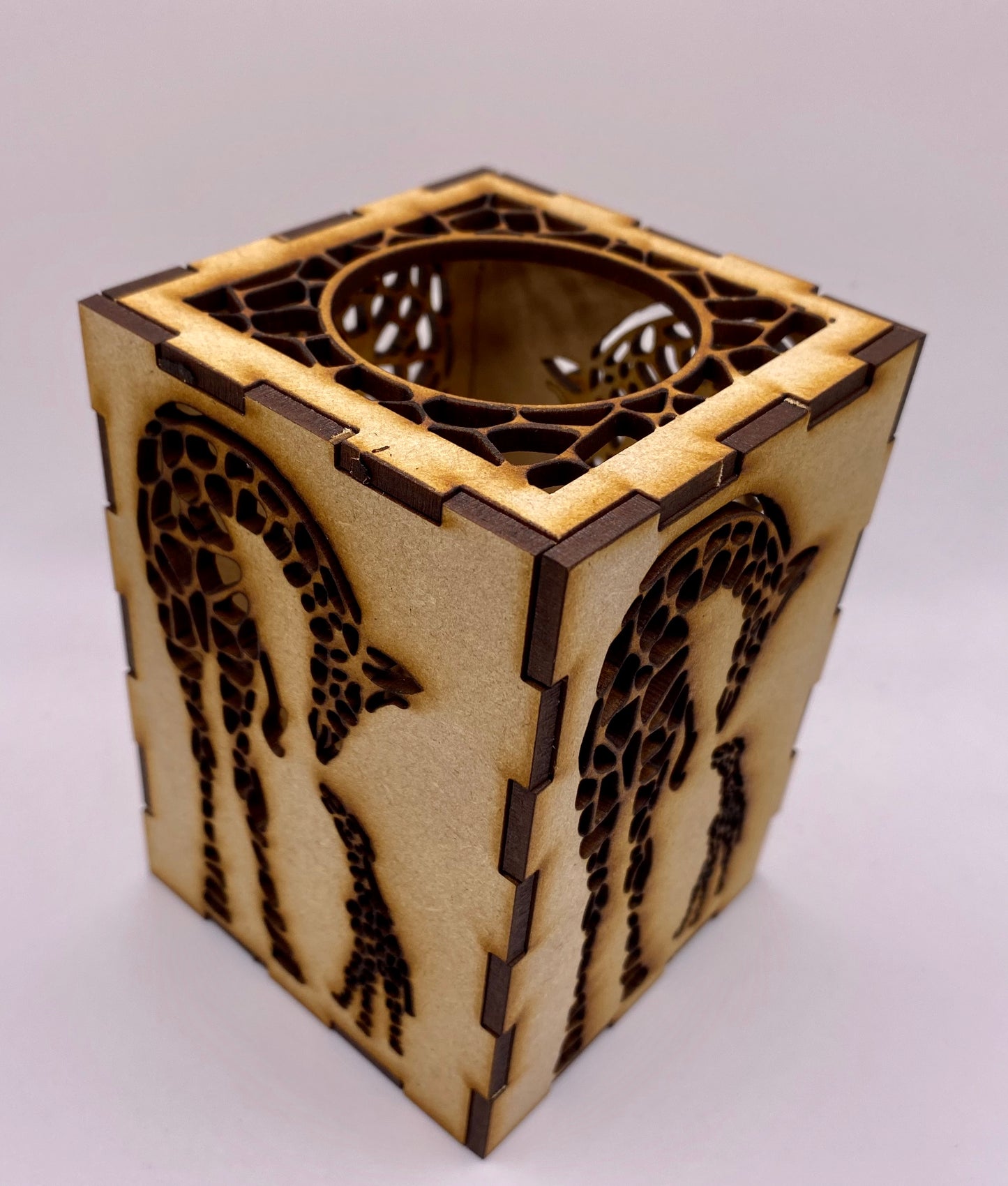 Giraffe & Baby Lantern MDF - Small