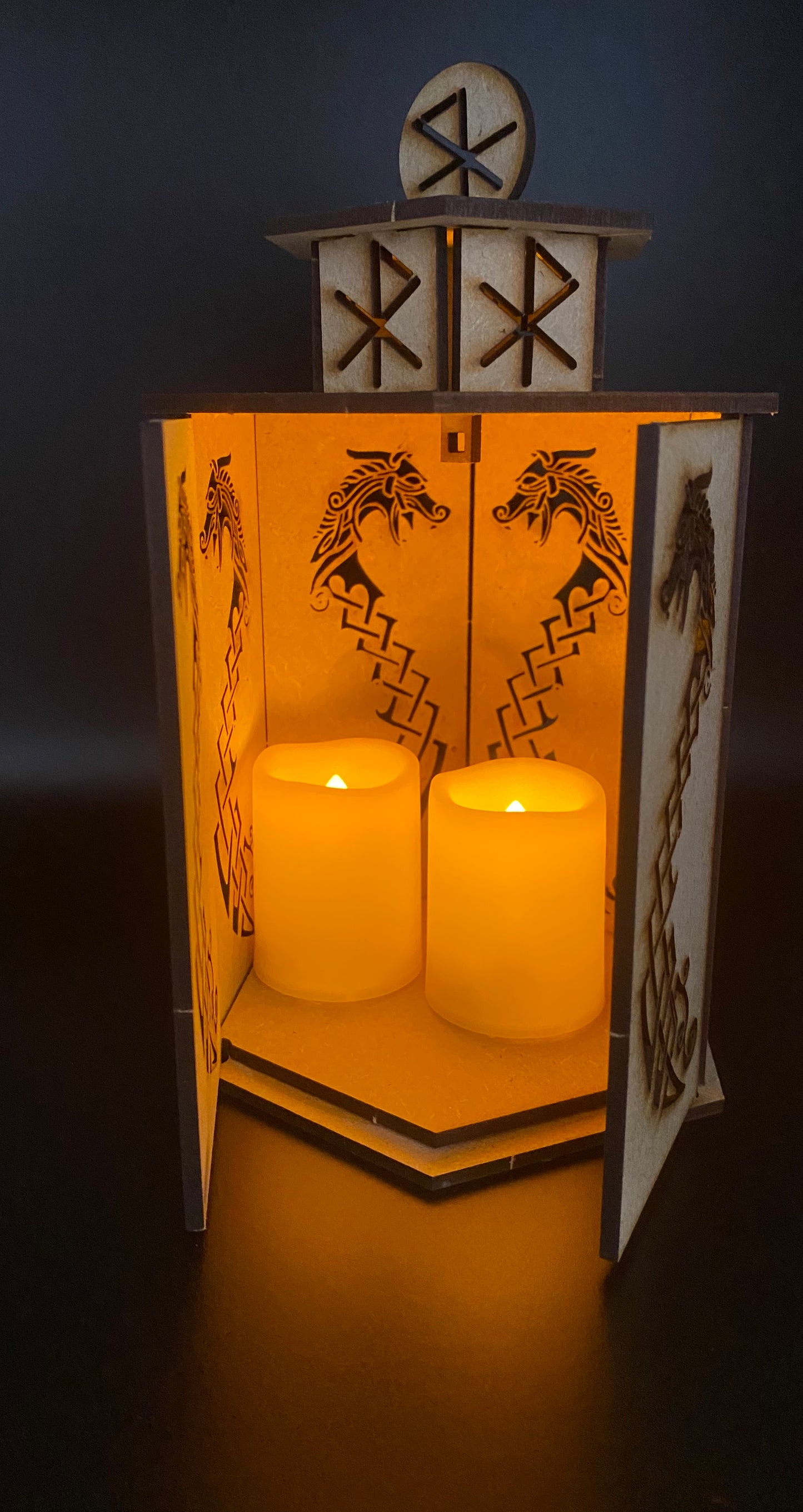Viking Dragon Lantern MDF Craft Kit-Large