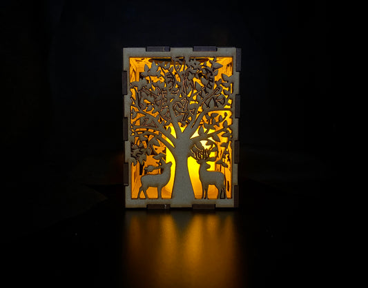 Deer Lantern MDF Craft Kit - Small