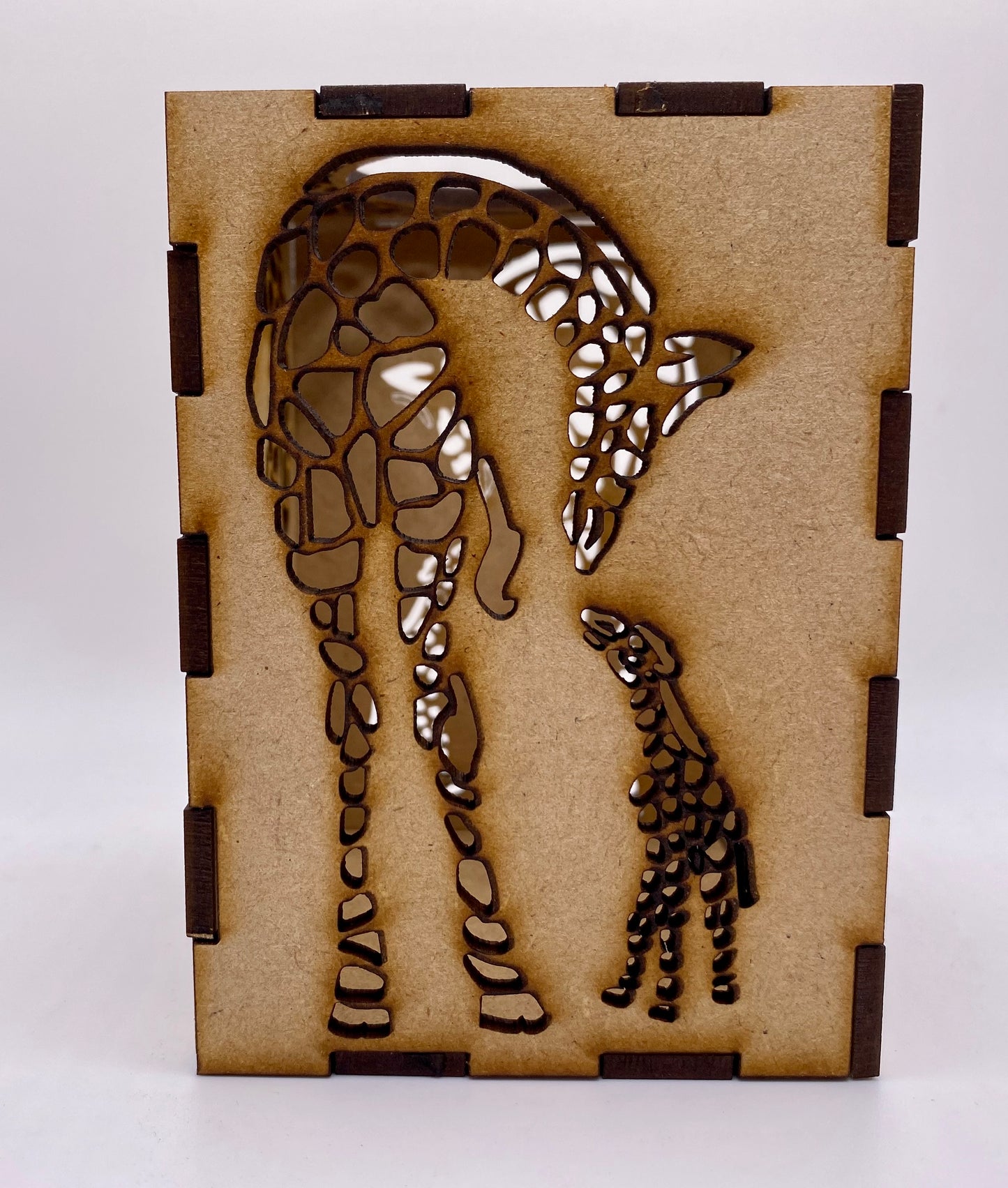 Giraffe & Baby Lantern MDF - Small