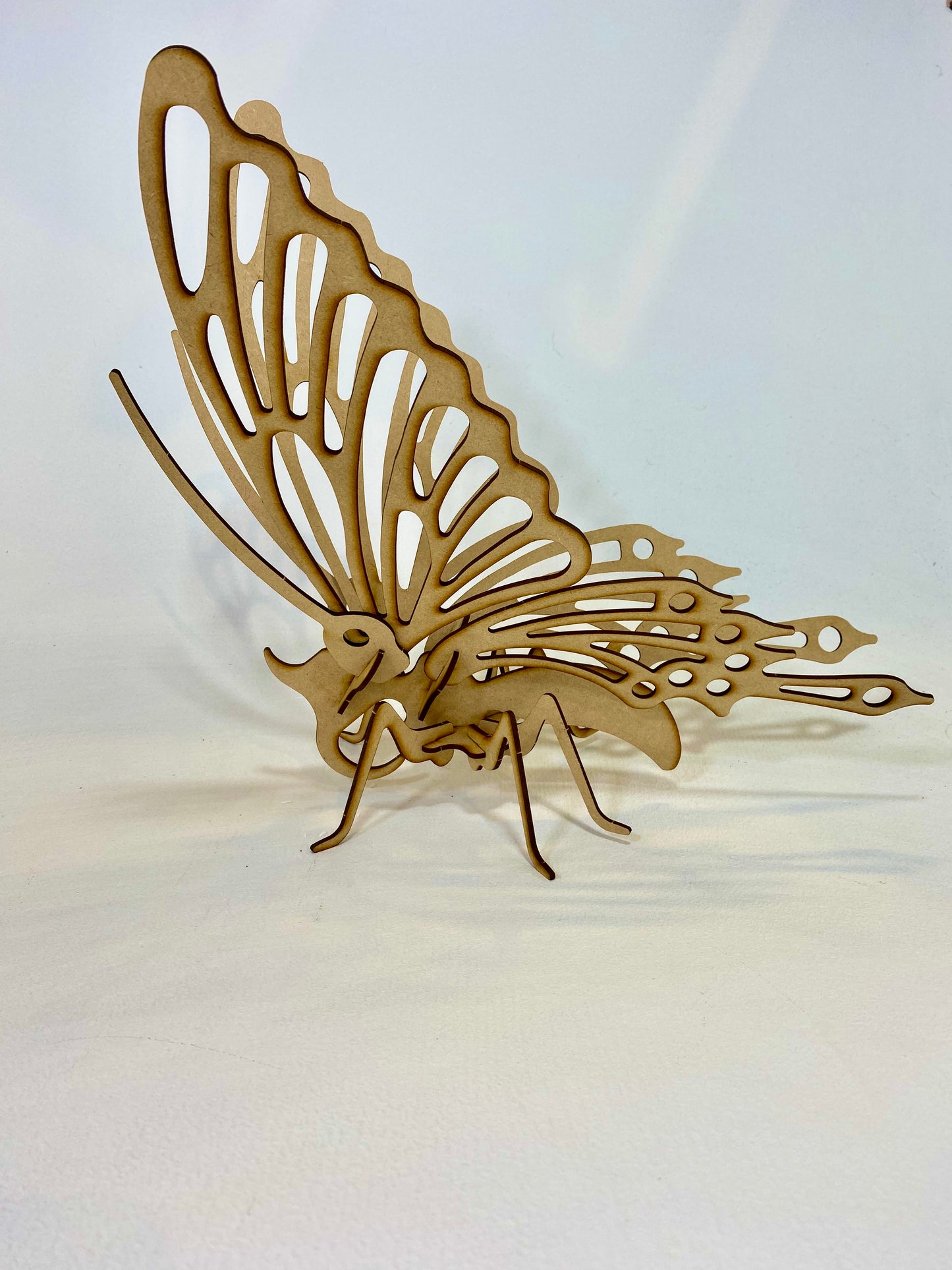 Butterfly 3D Wooden Jigsaw Puzzle MDF Craft Kit