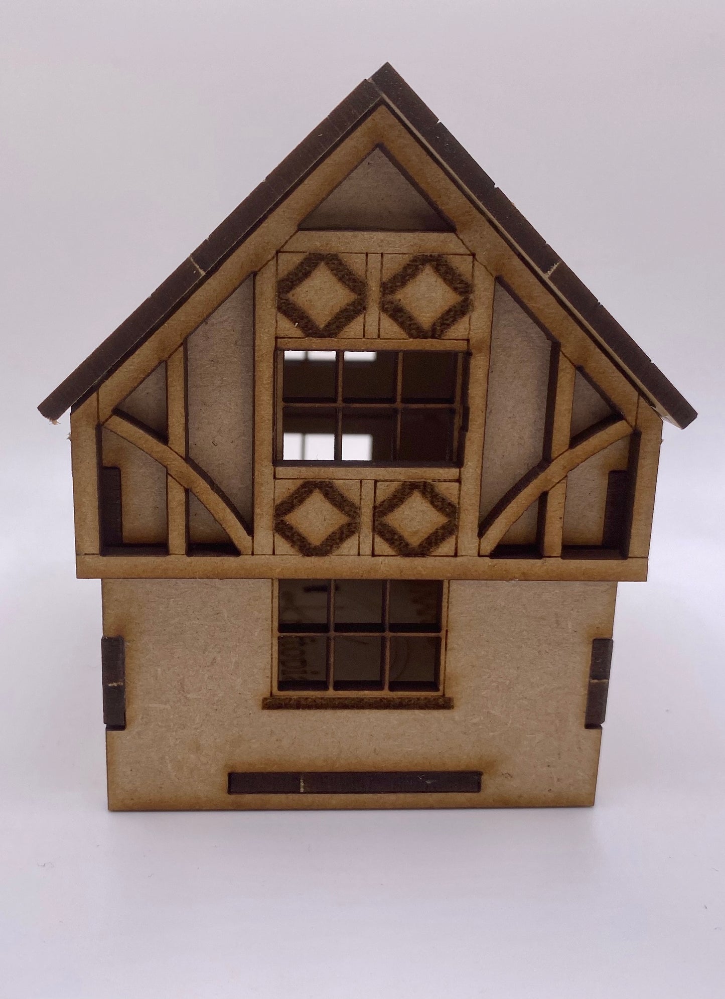 Tudor House 1.5 Storey MDF Craft Kit .