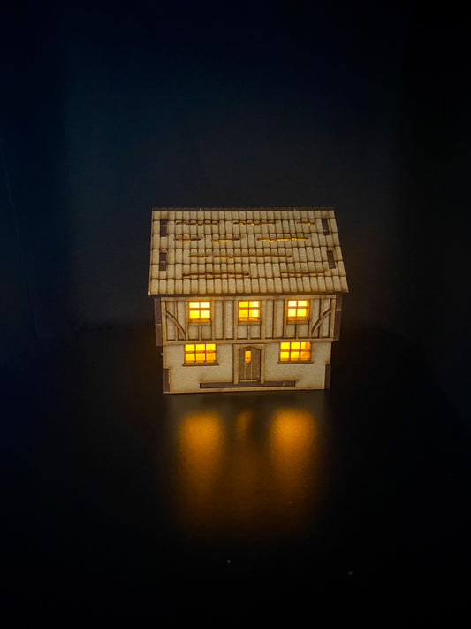 Tudor House 2 Storey MDF Craft kit.