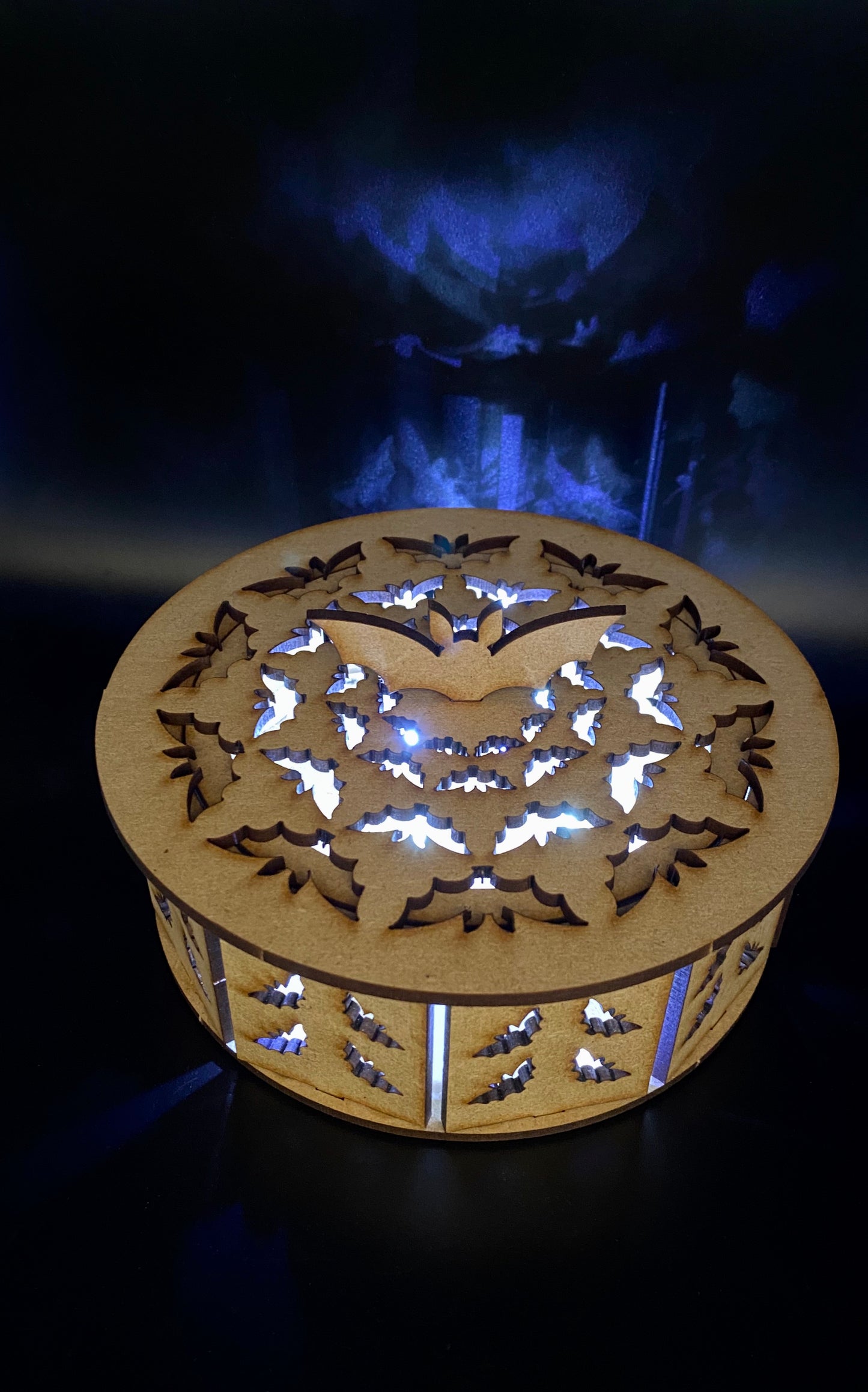 Bats Trinket Storage Box MDF Craft Kit