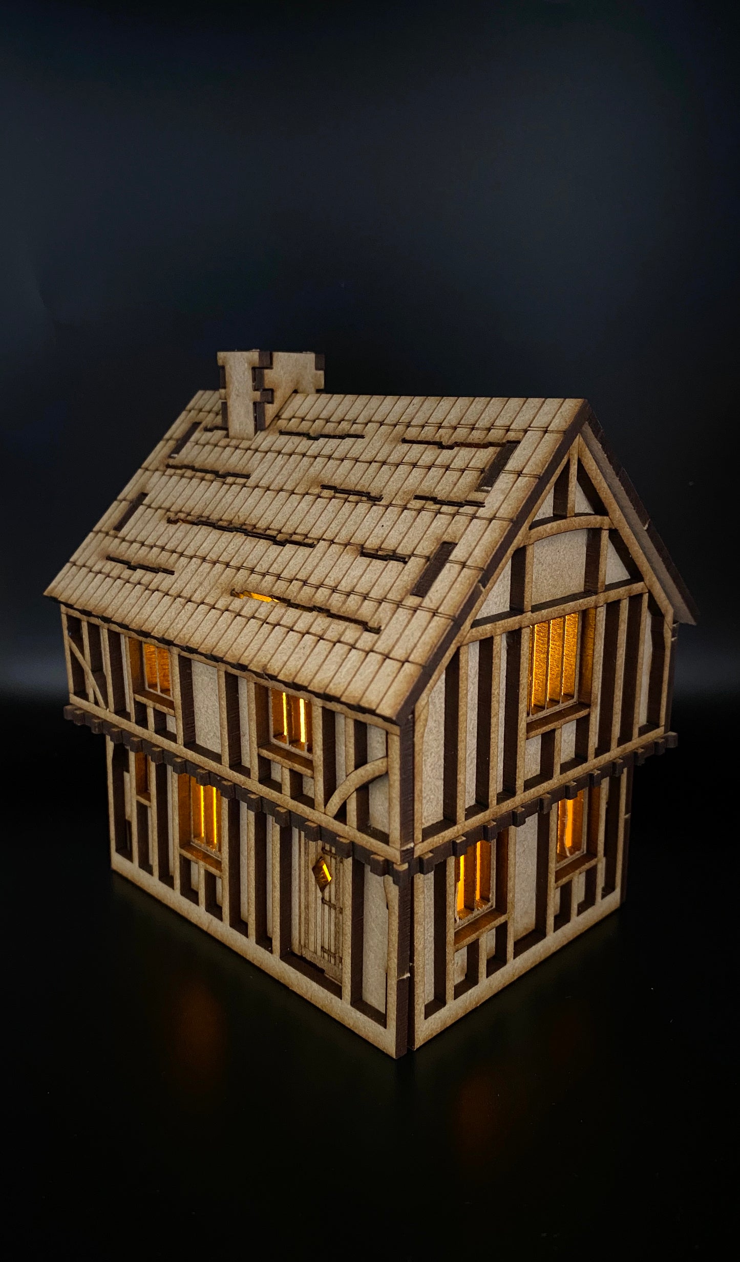 Tudor House Jettied MDF Craft kit.