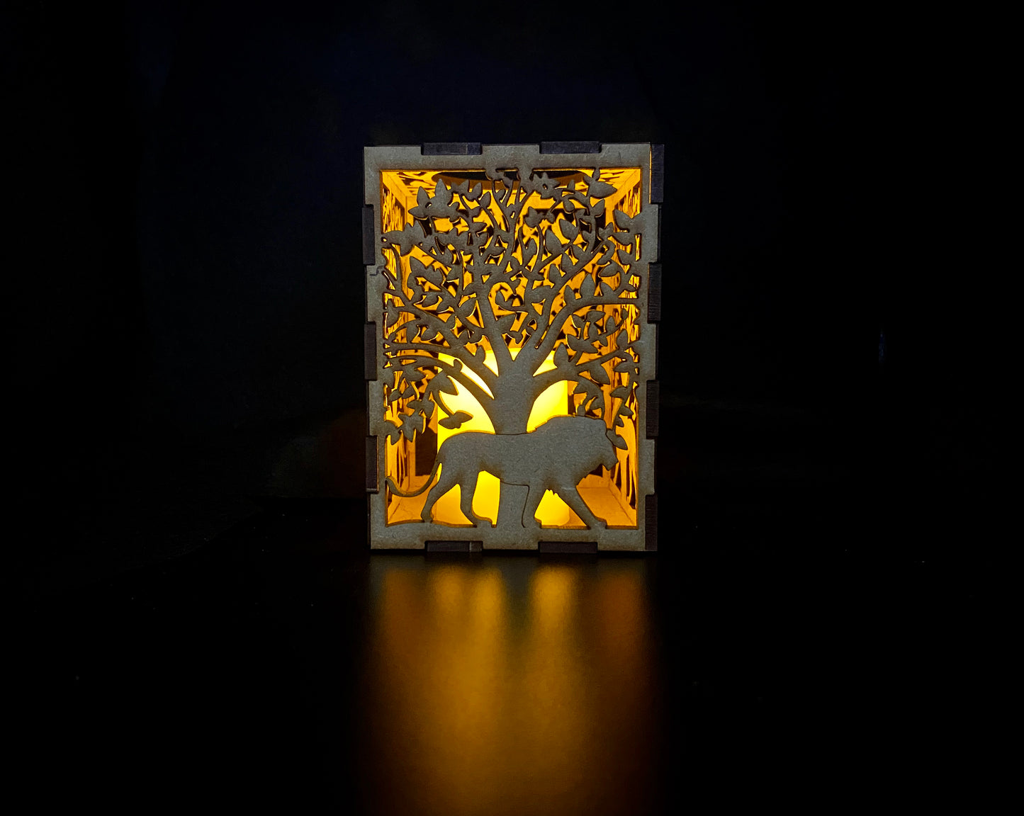 Lion and Trees Lantern MDF Kit - Small