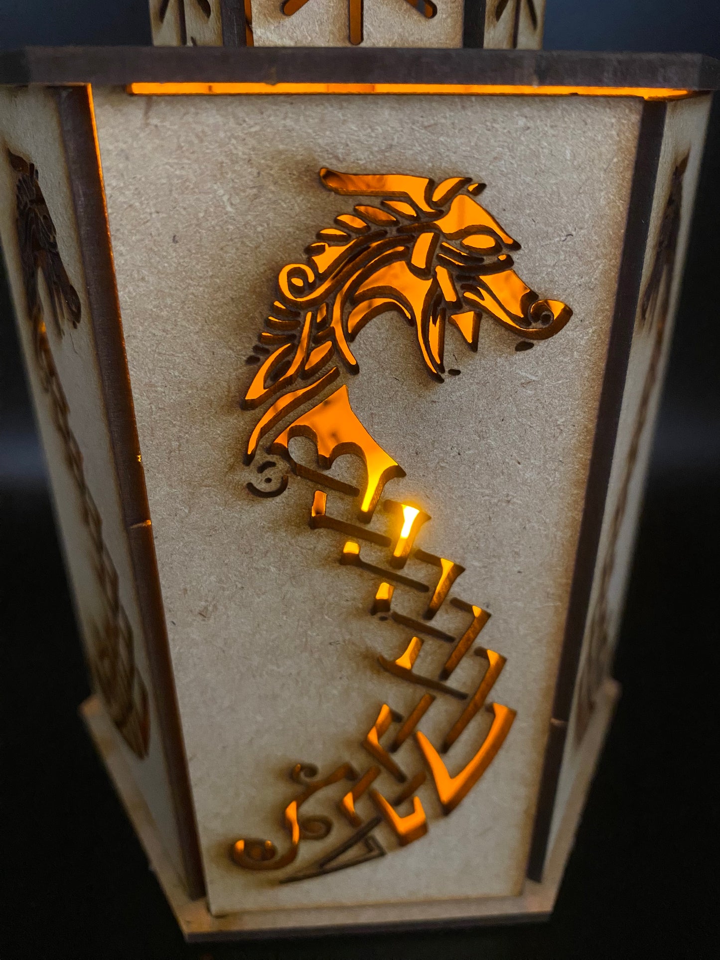Viking Dragon Lantern MDF Craft Kit-Large
