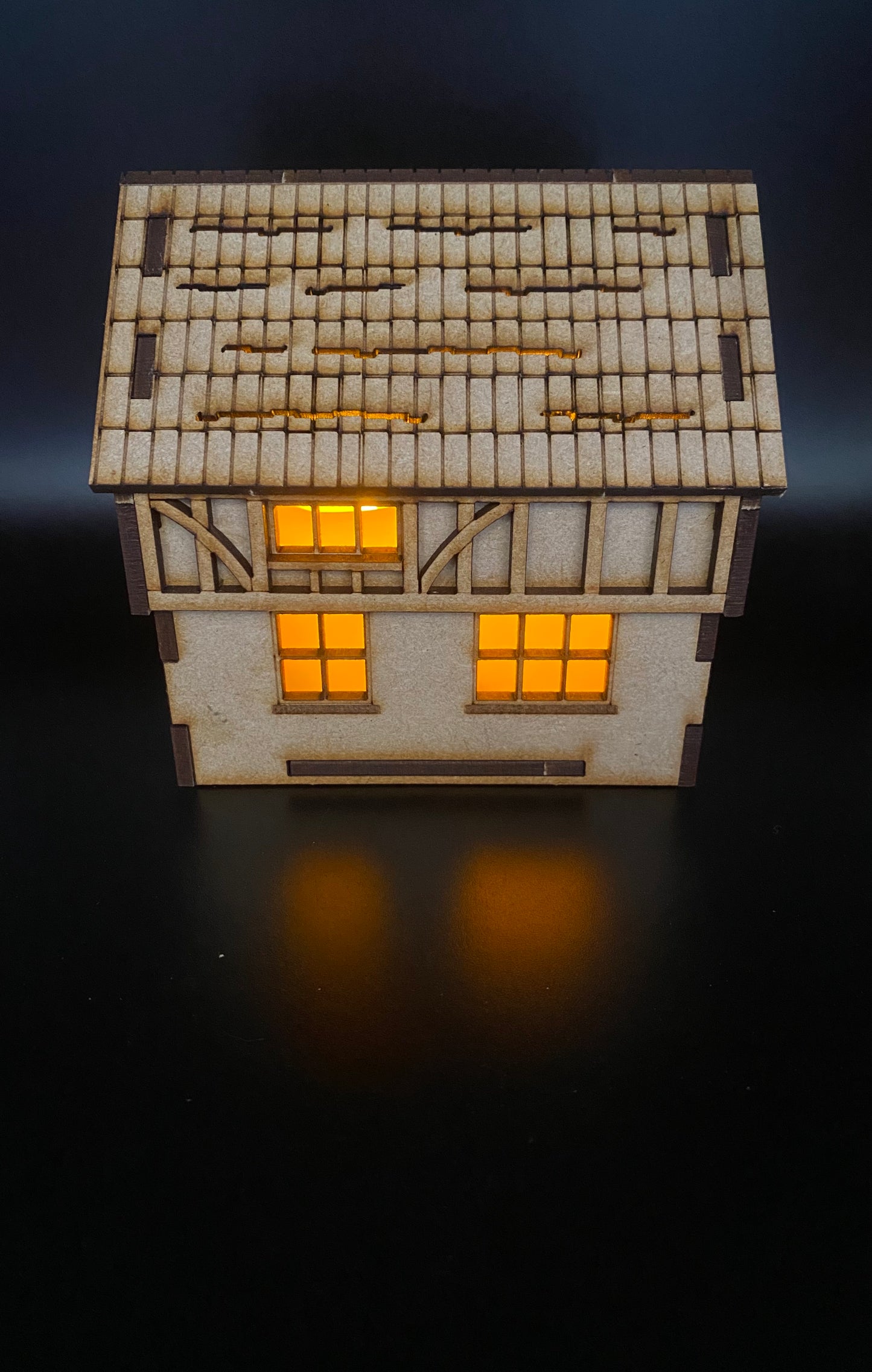 Tudor House 1.5 Storey MDF Craft Kit .