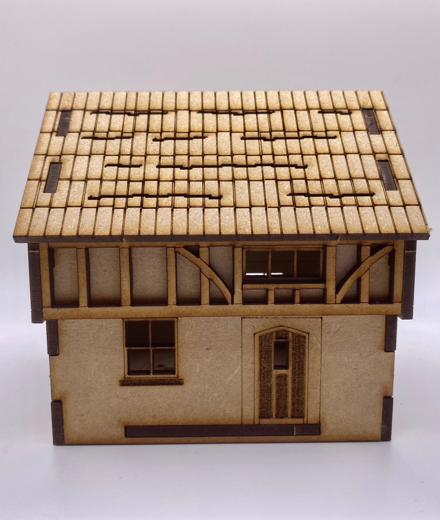 Tudor House 1.5 Storey MDF Craft Kit .