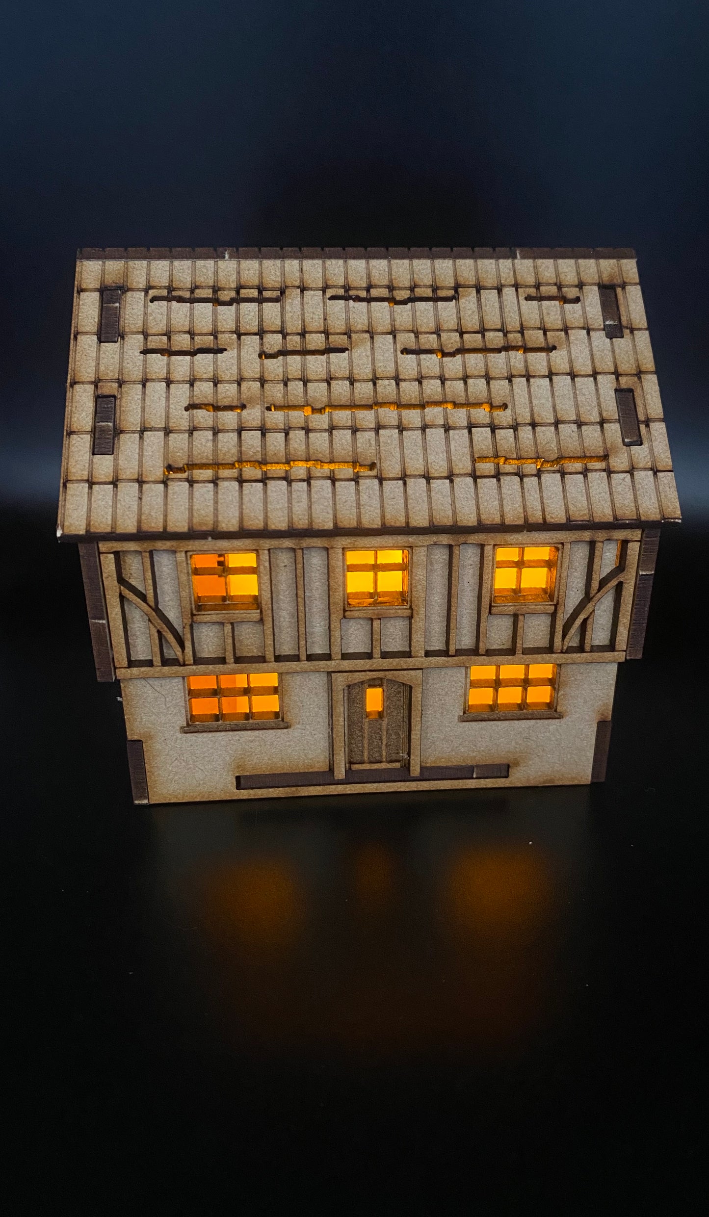 Tudor House 2 Storey MDF Craft kit.