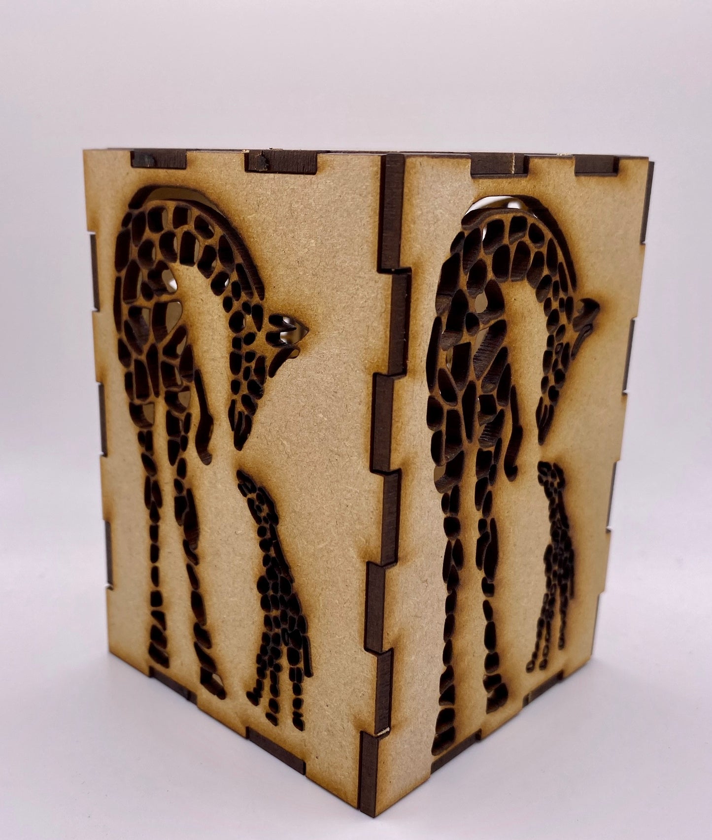 Giraffe & Baby Lantern MDF - Small