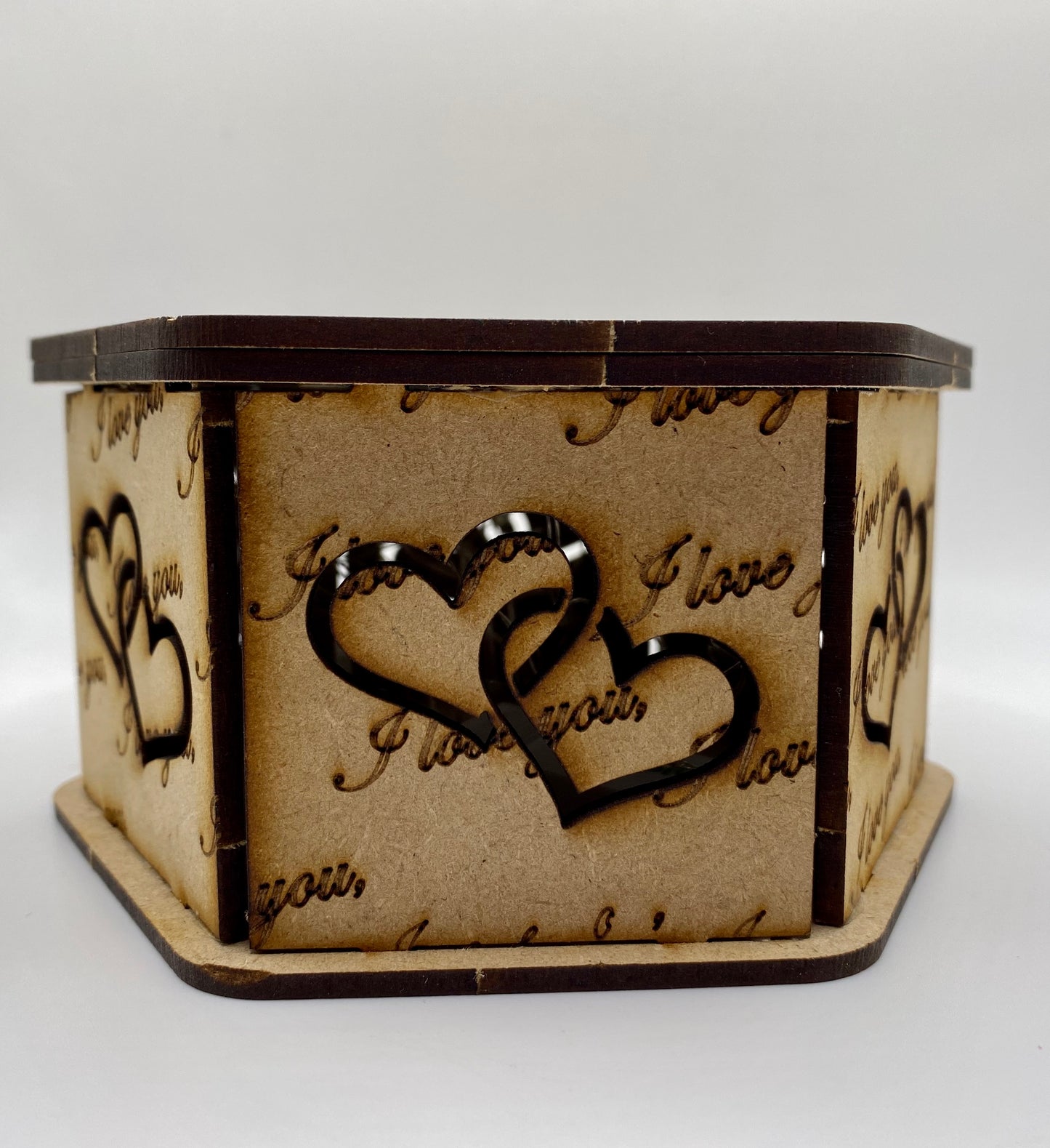 Heart And Rose Trinket Storage Box MDF Craft Kit