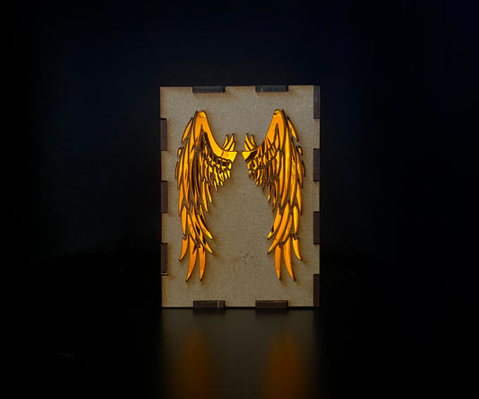 Angel Wings Lantern MDF  - Small