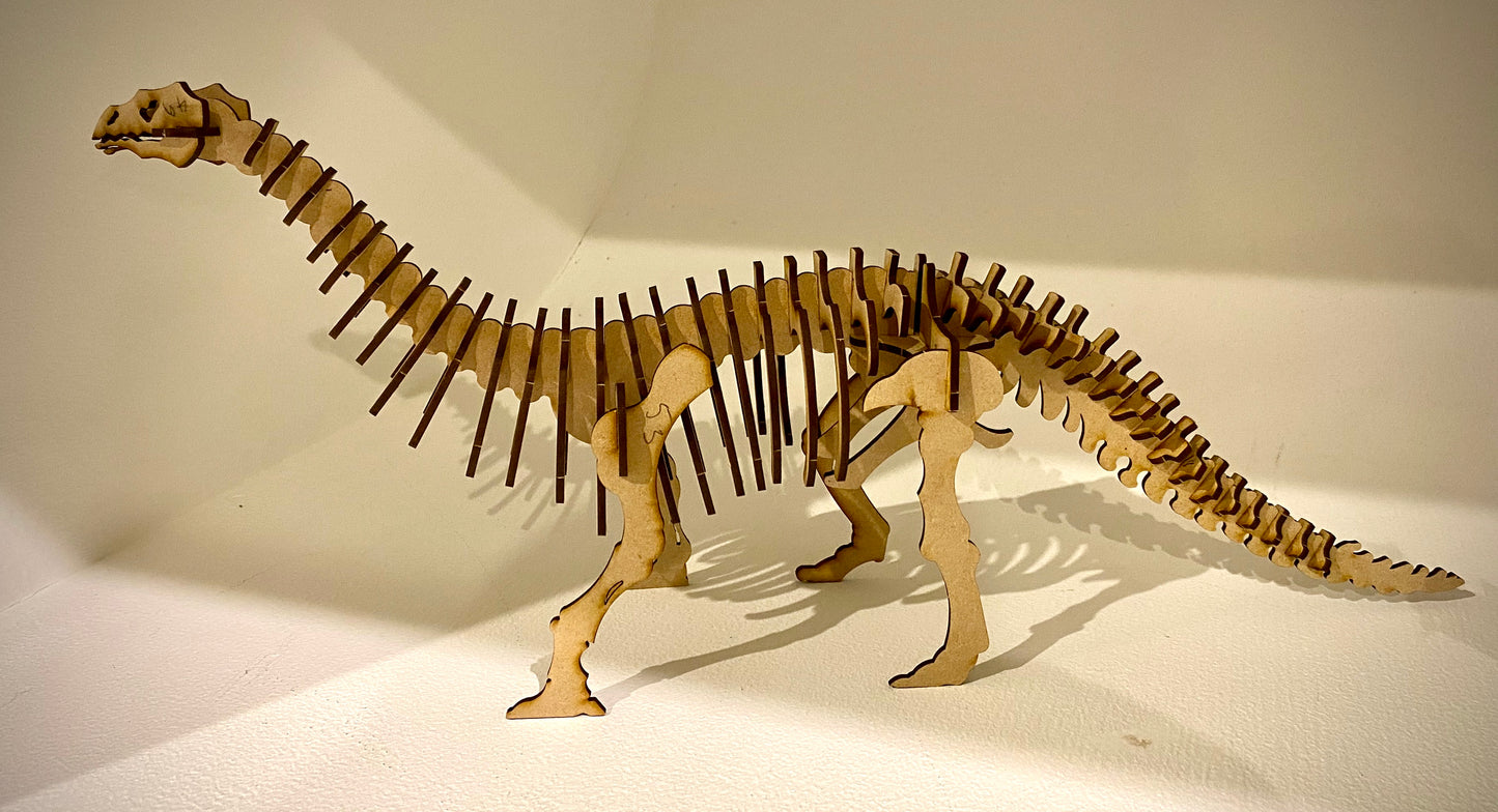 Brontosaurus Dinosaur 3D Wooden Jigsaw Puzzle Kit