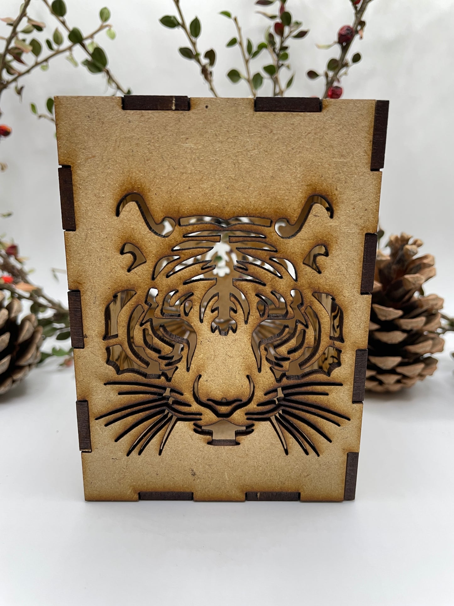 Tigers Head Lantern MDF Craft Kit - Small