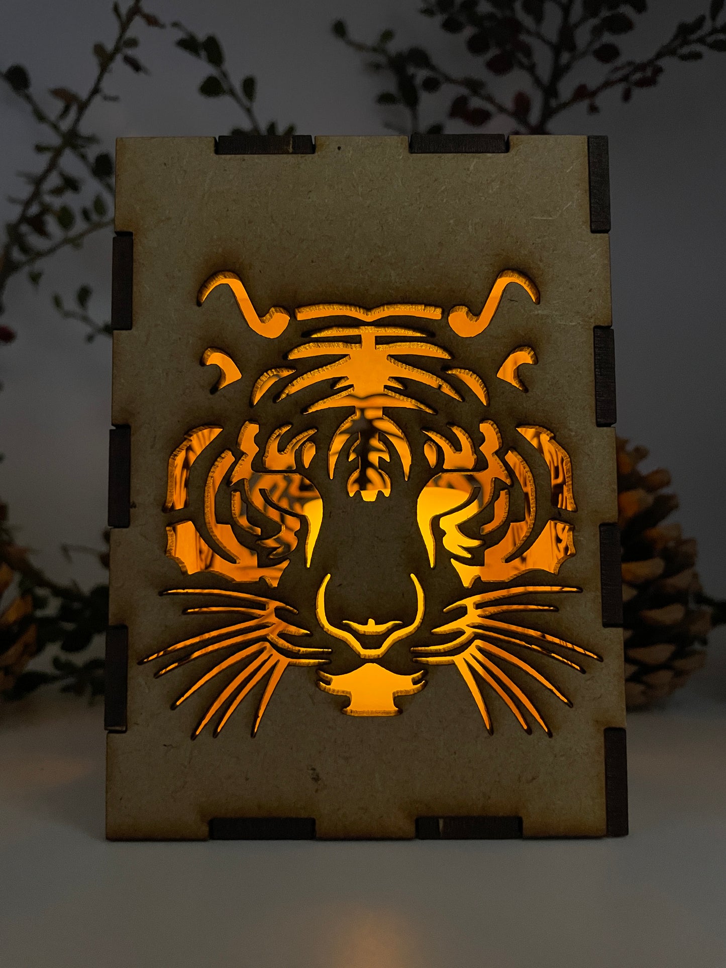 Tigers Head Lantern MDF Craft Kit - Small